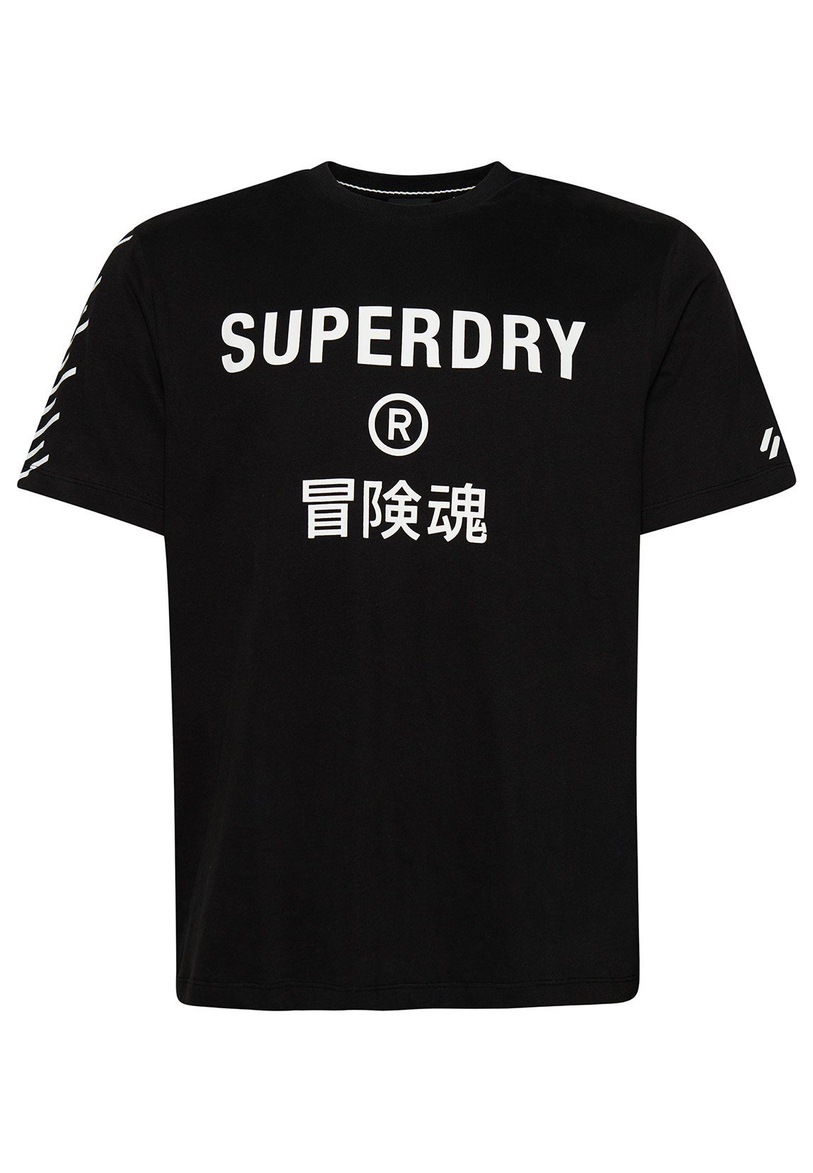 T-Shirt Black CORE SPORT TEE CODE Schwarz Superdry Superdry T-Shirt Herren