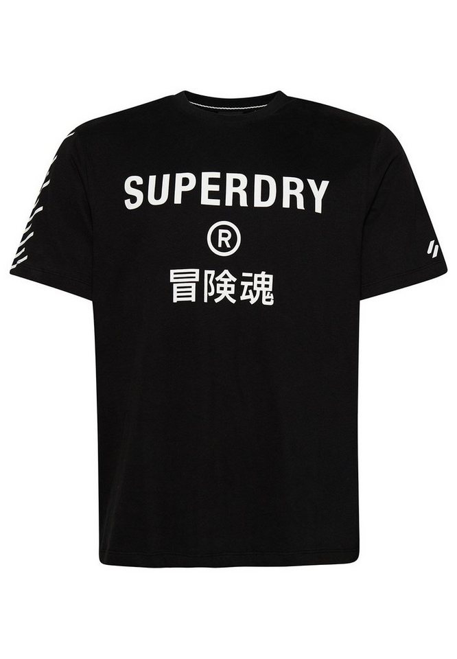 Superdry T-Shirt Superdry Herren T-Shirt CODE CORE SPORT TEE Black Schwarz