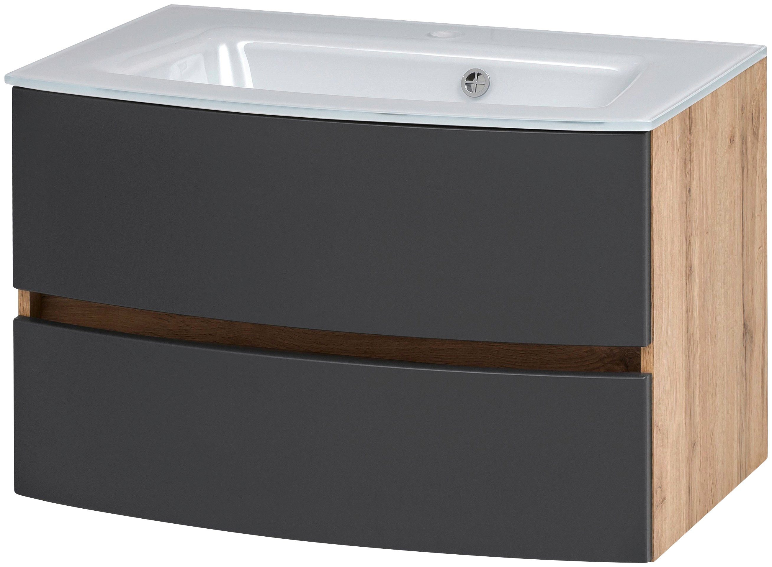 welltime Waschtisch "Kaunas" Breite 80 cm, mit Soft-Close Funktion günstig online kaufen