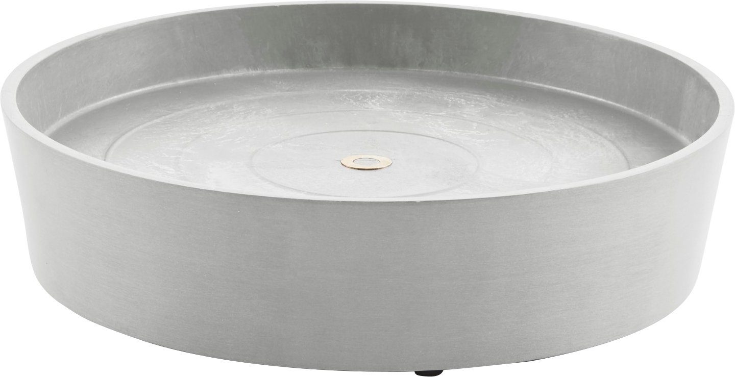 Schmuckgeschäft ECOPOTS Blumentopfuntersetzer SAUCER 28,7x28,7x8,3 WHEELS Grey, cm White BxTxH