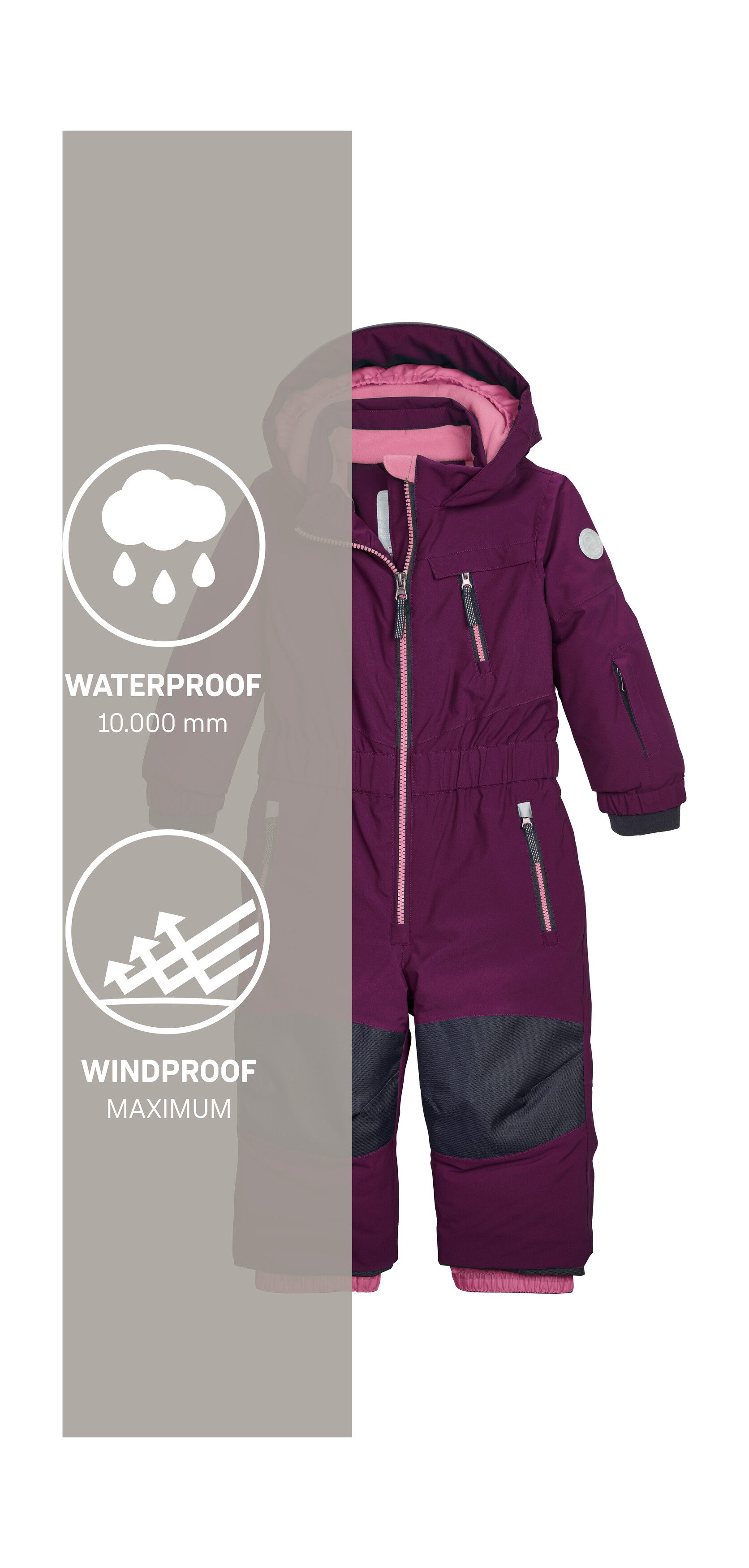 first instinct by killtec Overall FISW 46 MNS ONPC Wind- u wasserdichter Schneeanzug mit verlängerbaren Armen und Beinen