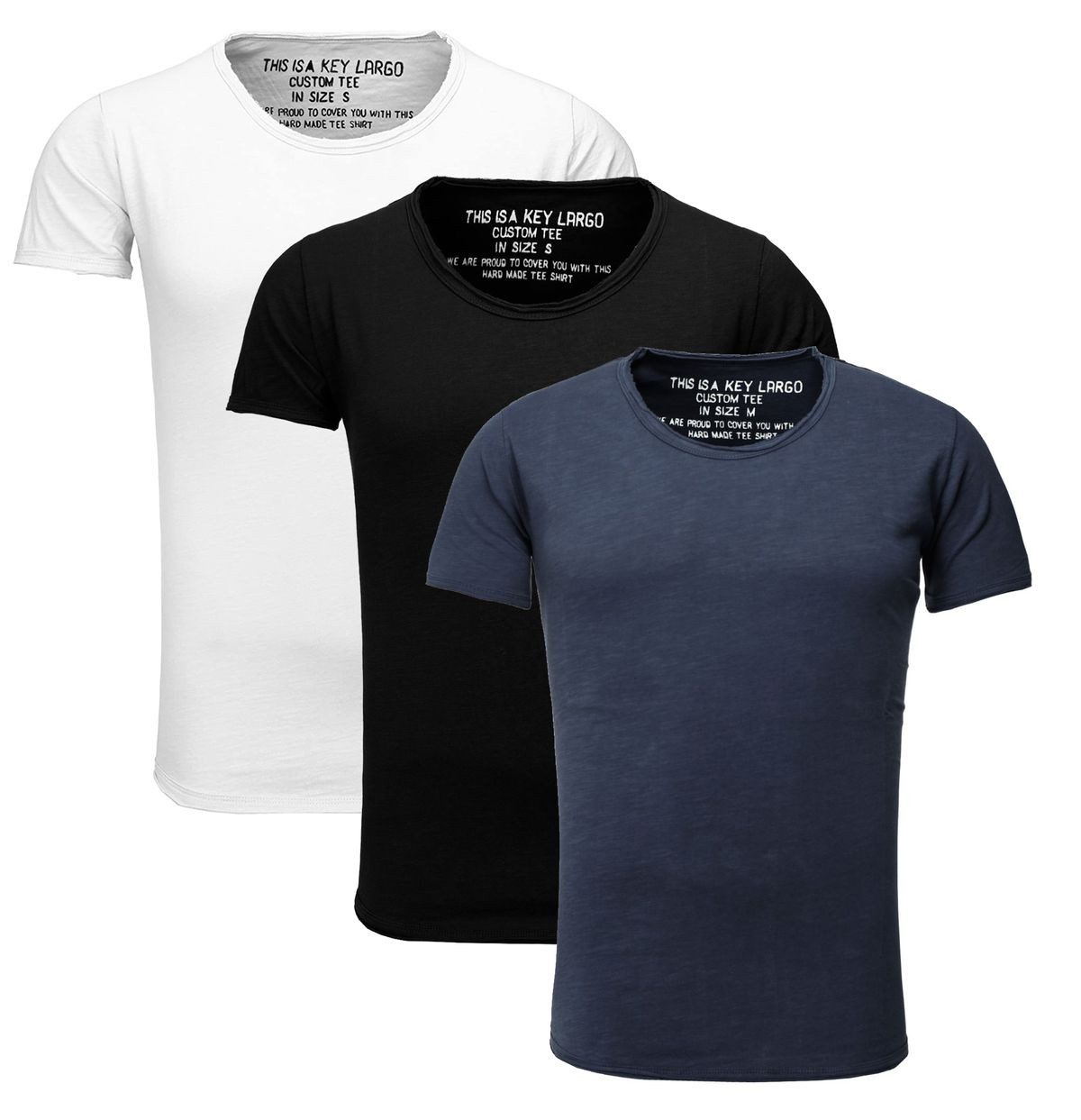 Weiß / Schwarz / Navy (3er Pack)