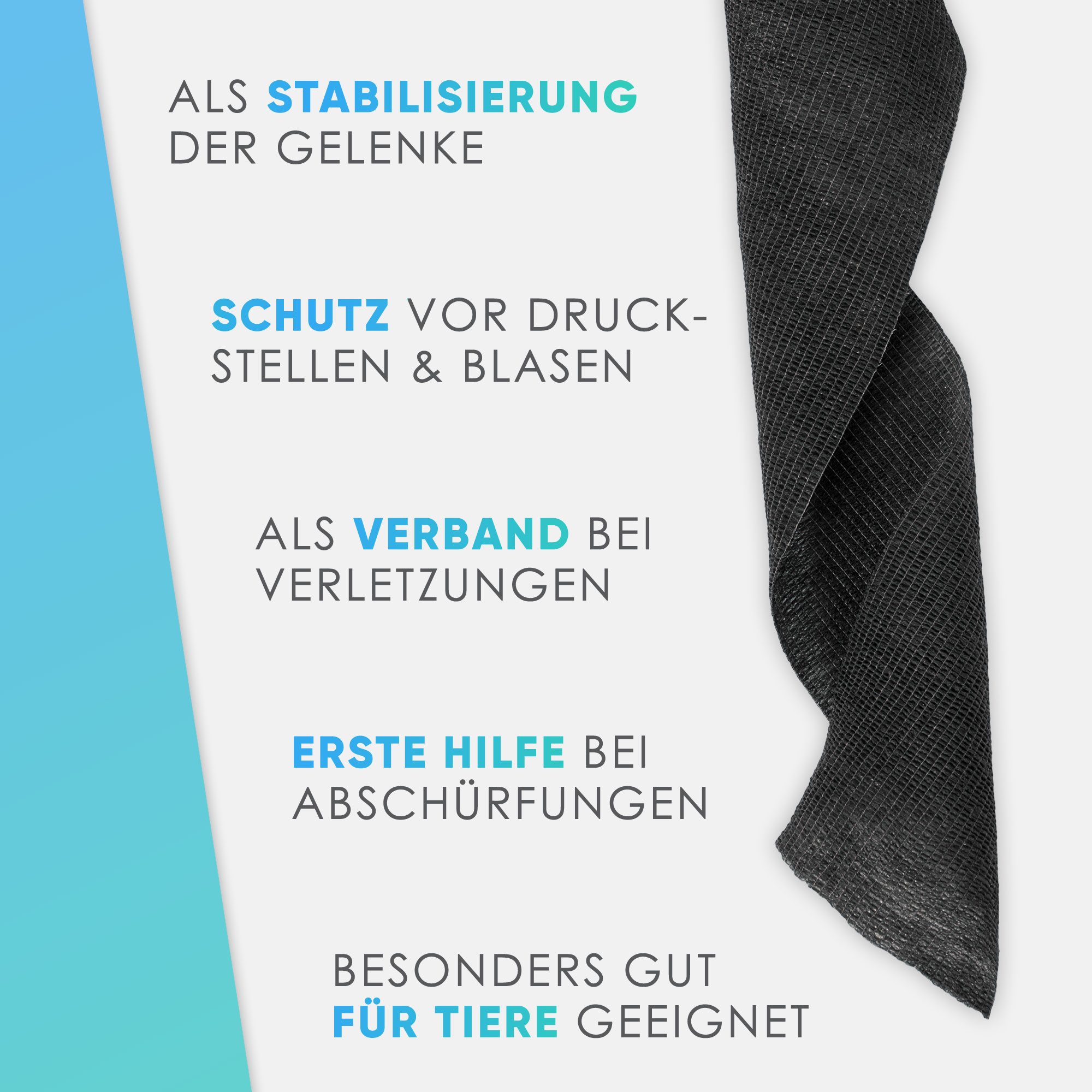 Health Press Bandage Selbstklebender Verband - 12 Elastische Bandagen Rollen (10cm x 4,5m)