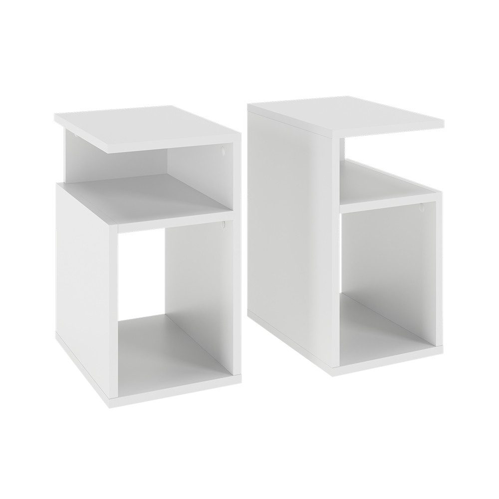 Vicco Nachtschrank Elios, Weiß, 2er Set günstig online kaufen