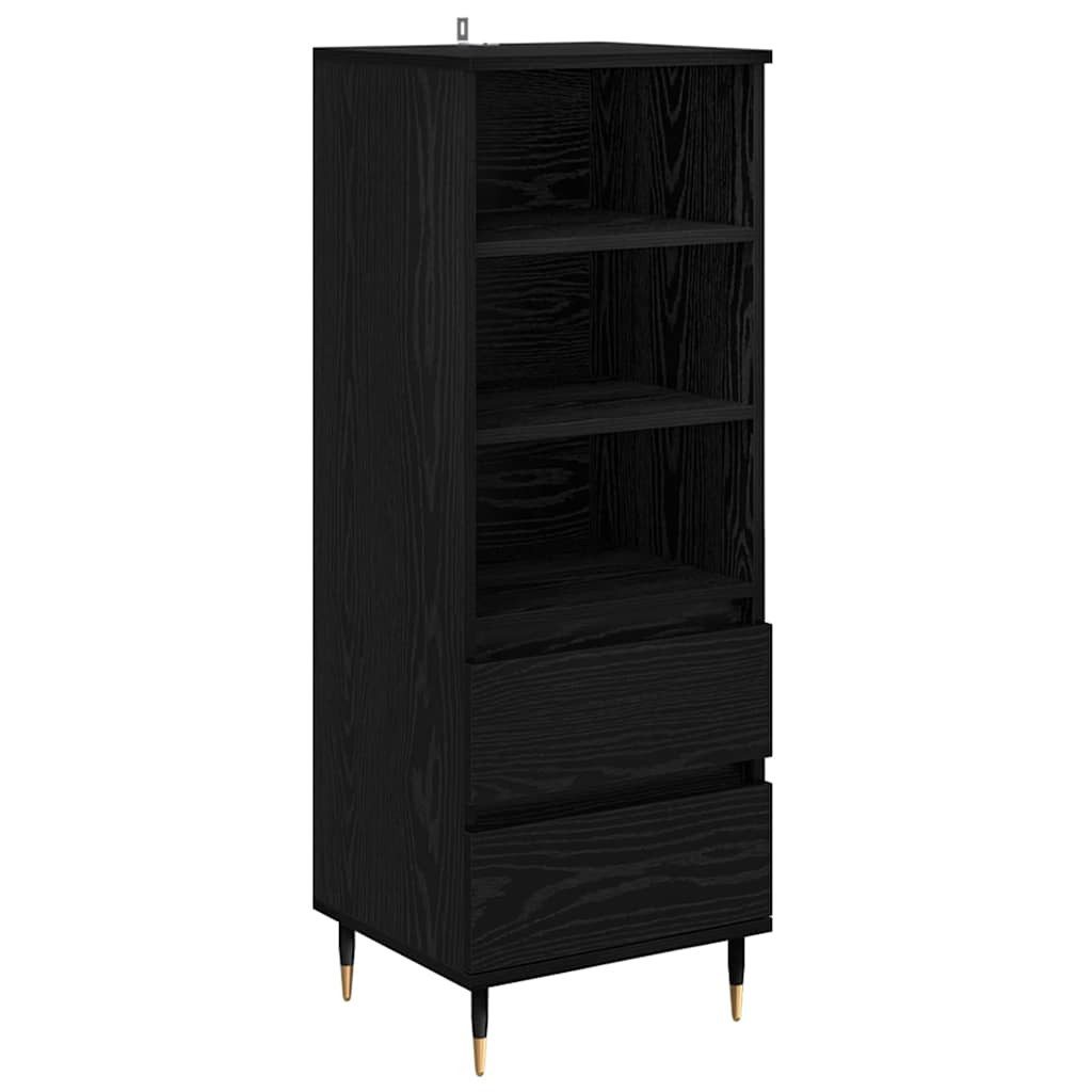 vidaXL Highboard Highboard Schwarz Eichen-Optik 40 x 36 x 110 cm Holzwerkstoff (1 St)