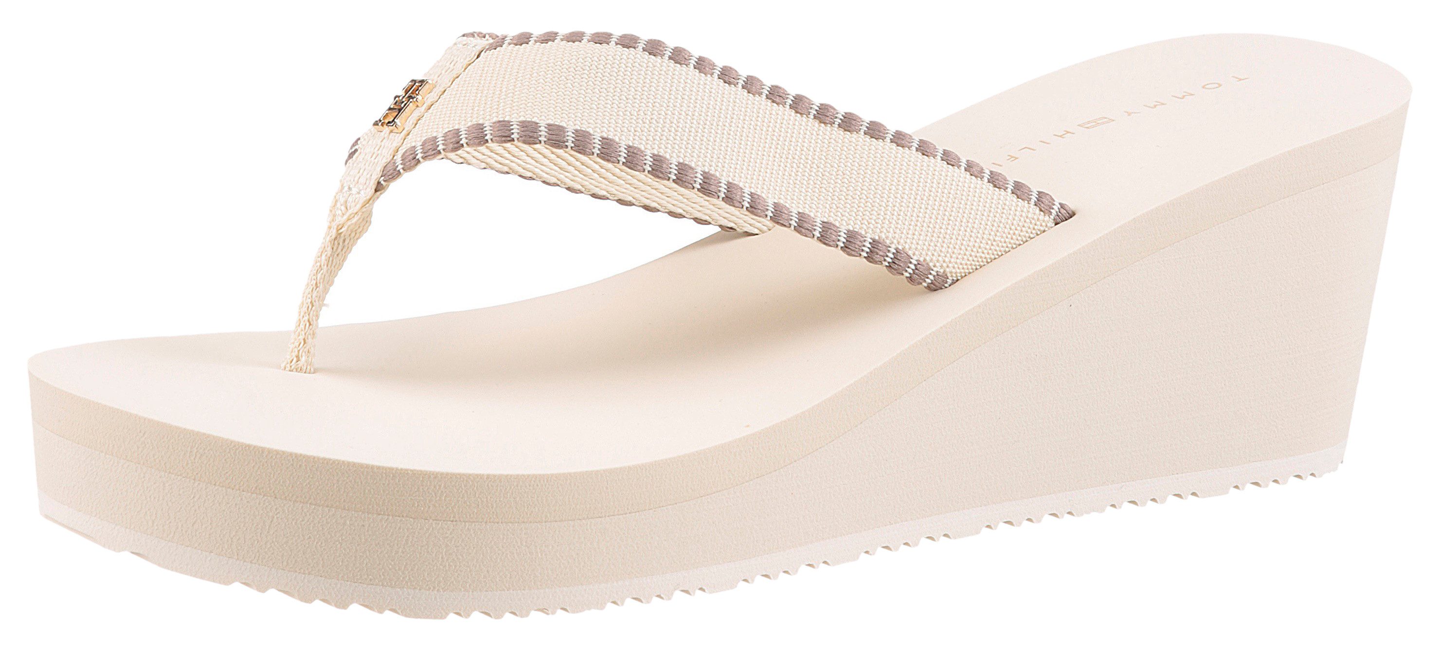 Tommy Hilfiger WEDGE BEACH SANDAL Dianette, Keilabsatz, Zehentrenner, Somme günstig online kaufen