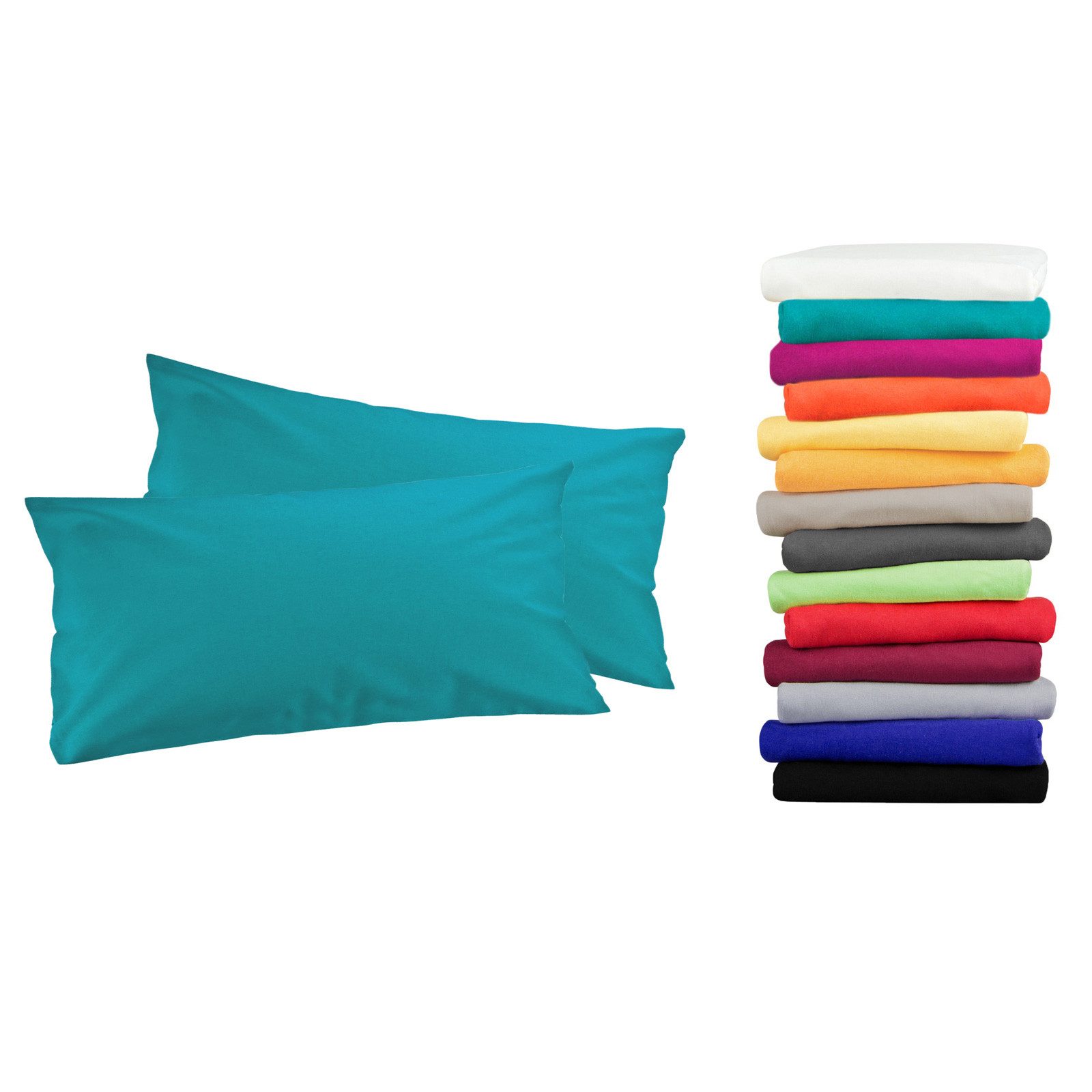 MOON Heimtextilien Kissenbezug / Seitenschläferkissenbezug 2er Pack MOON-Luxury Linon 100% Baumwolle, Linon