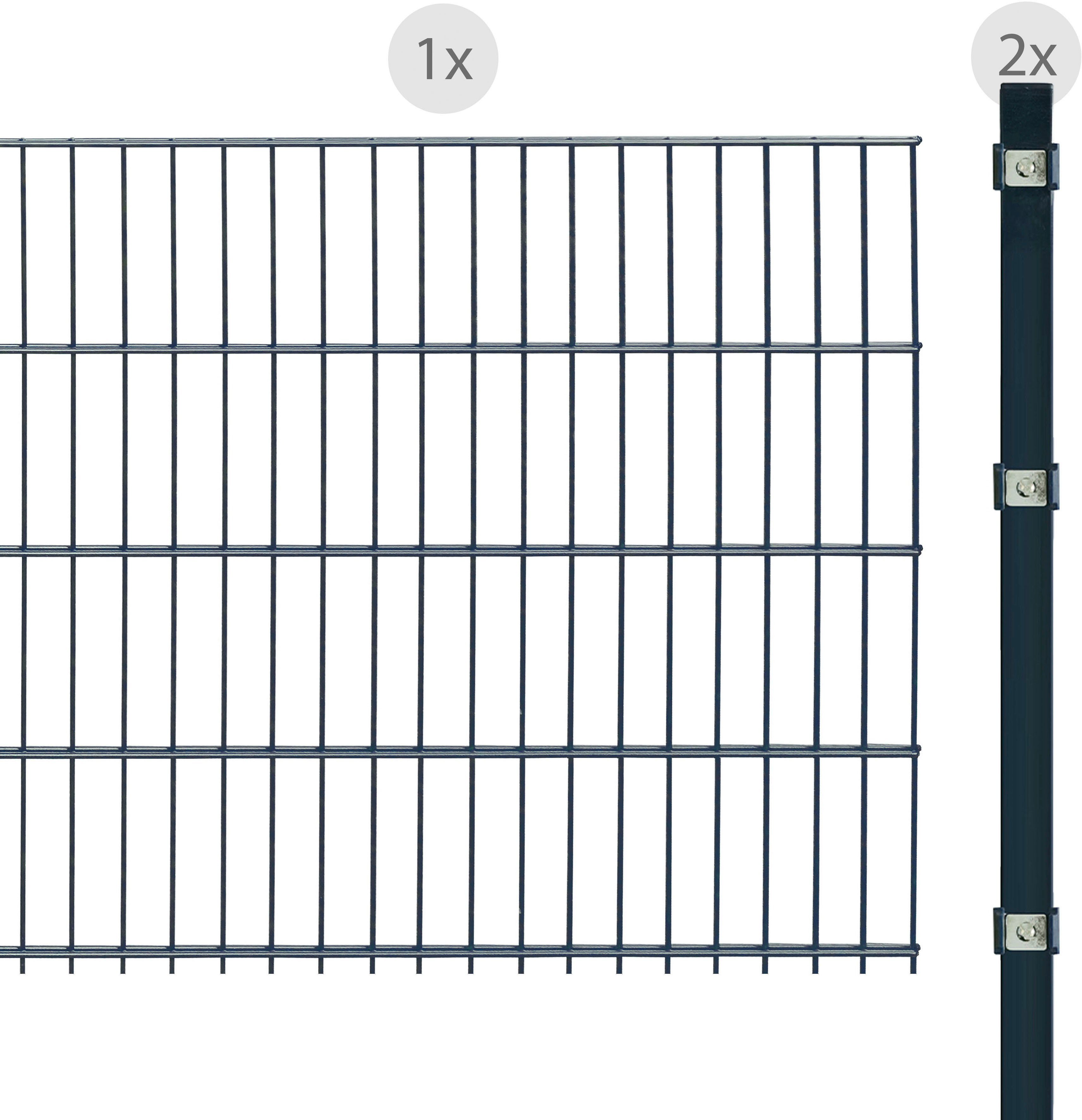 Arvotec Doppelstabmattenzaun ESSENTIAL 83 zum Einbetonieren, (Set), Zaunhöhe 83 cm, Zaunlänge 2 - 60 m
