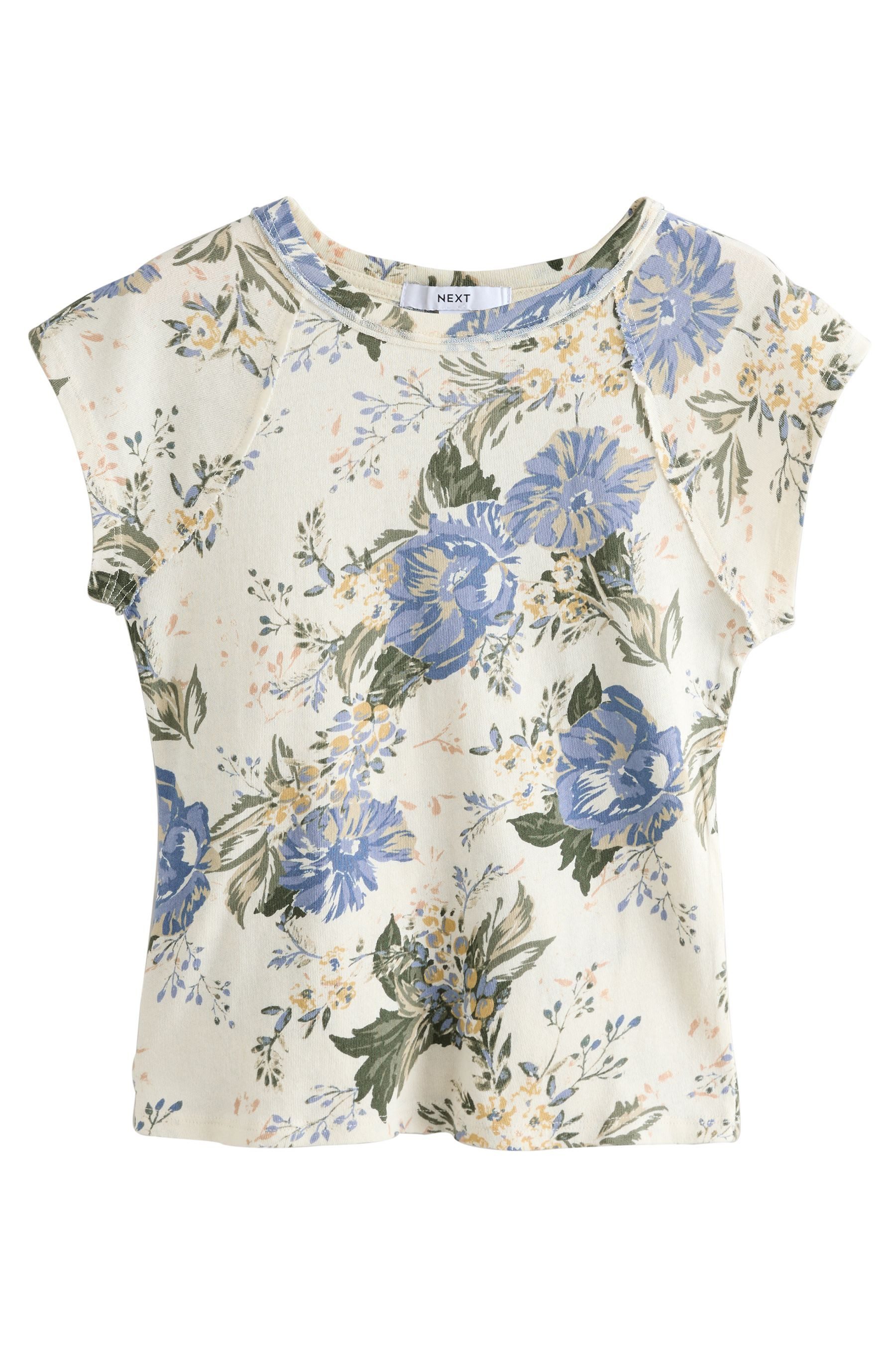 Next Shirttop Gewaschenes T-Shirt mit offenen günstig online kaufen