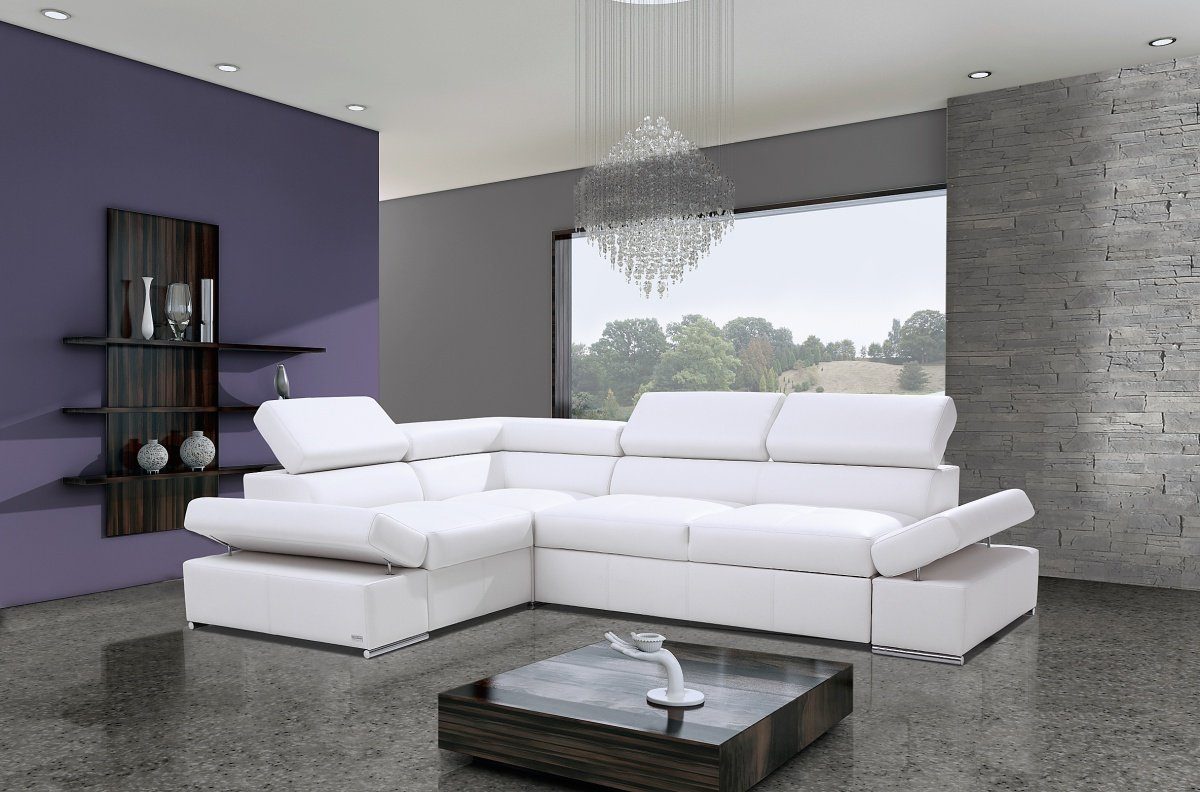 JVmoebel Ecksofa, Ecksofa Moderne Sofa Eck Couch Garnitur Wohnlandschaft Weiß
