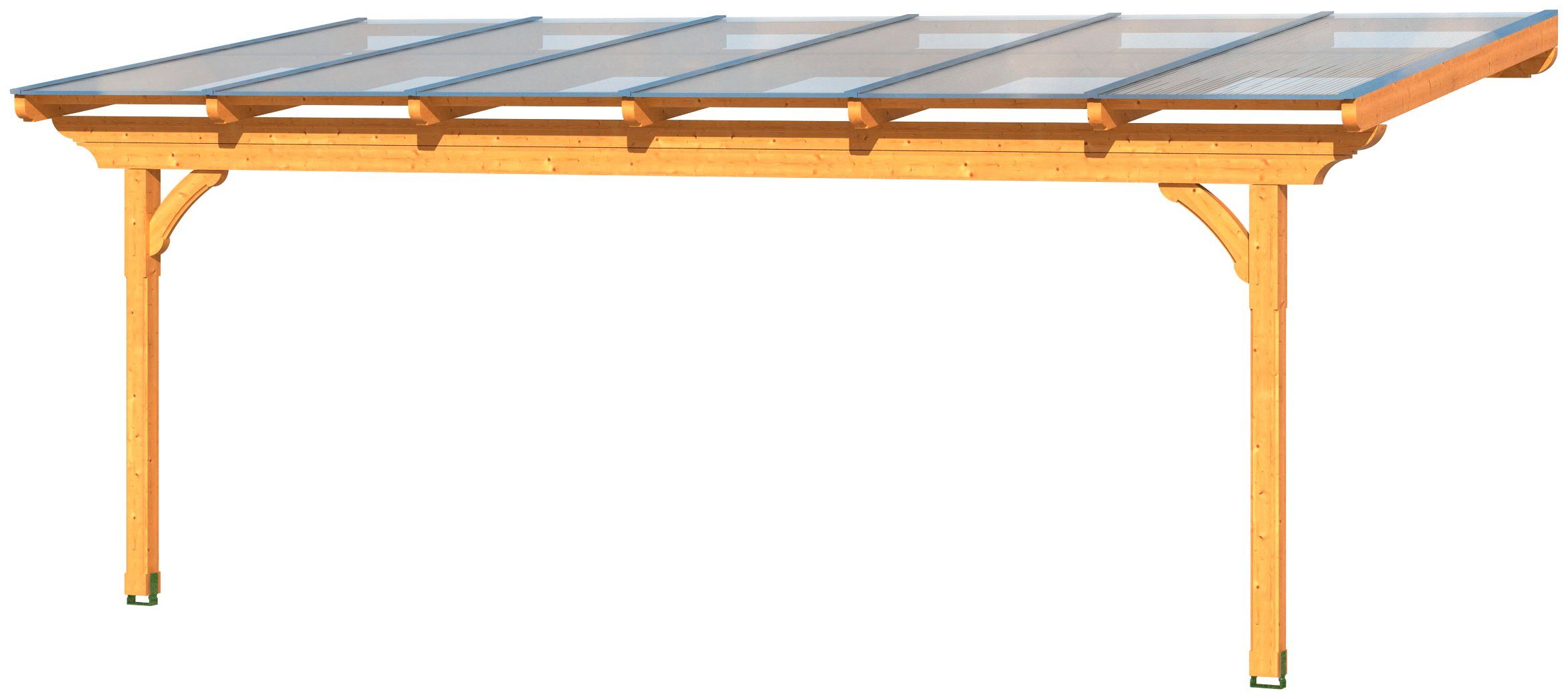 Skanholz Terrassendach Ravenna, BxT: 648x250 cm, Bedachung Doppelstegplatten, 648 cm Breite, verschiedene Tiefen