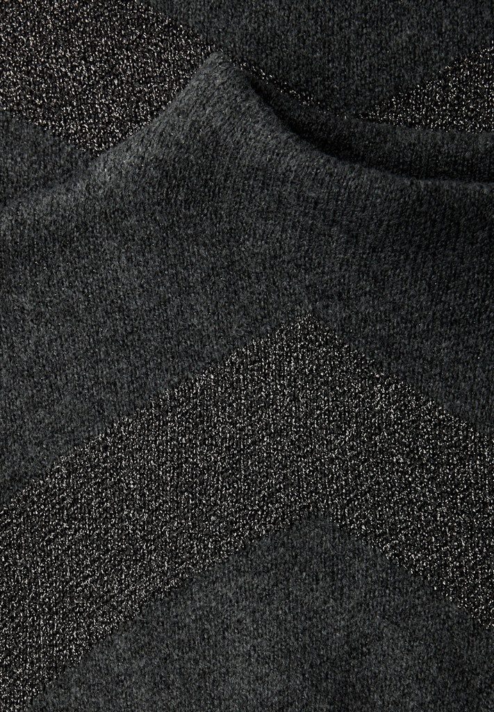 STREET ONE Wollpullover STREET ONE / Da.Strick / lurex jacquard sweater günstig online kaufen