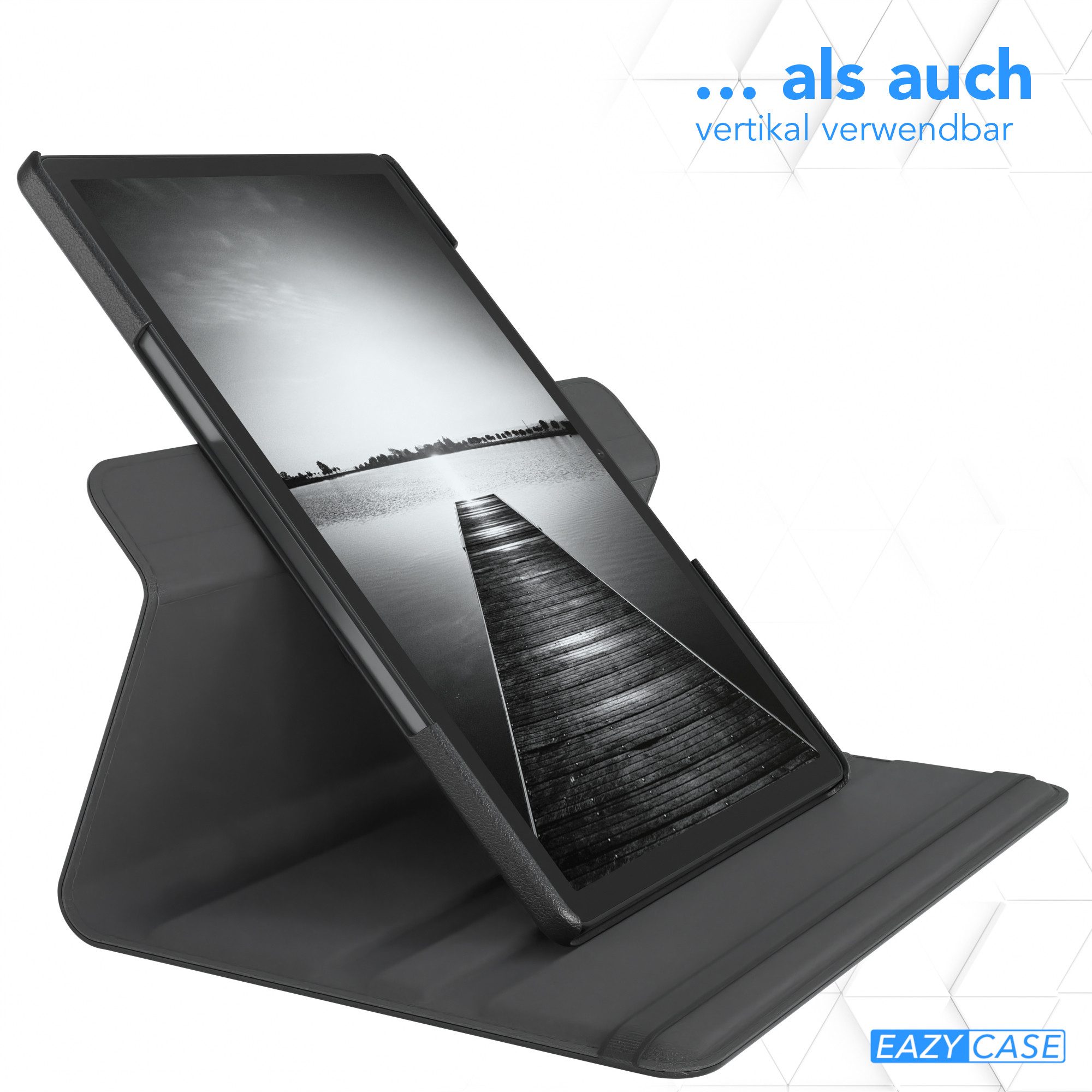 EAZY CASE Tablet-Hülle Rotation Case für Galaxy Tab A9 Plus Rotationcase 11 Zoll, Hülle 360° drehbar mit Standfunktion Etui Anti-Kratz Tasche Schwarz – Bild 5 von 5