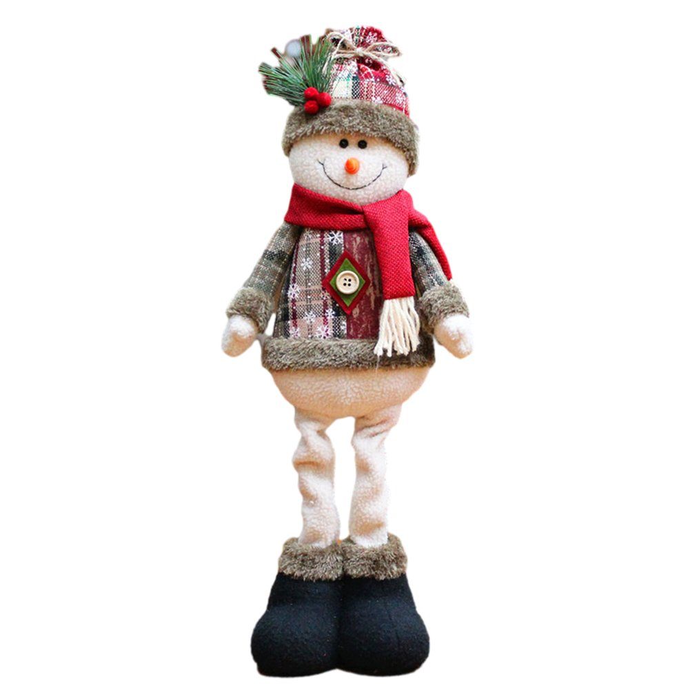 Blusmart Christbaumschmuck Weihnachtsmann/Schneemann/Elche, Große Chirstmas-Puppenverzierung snowman
