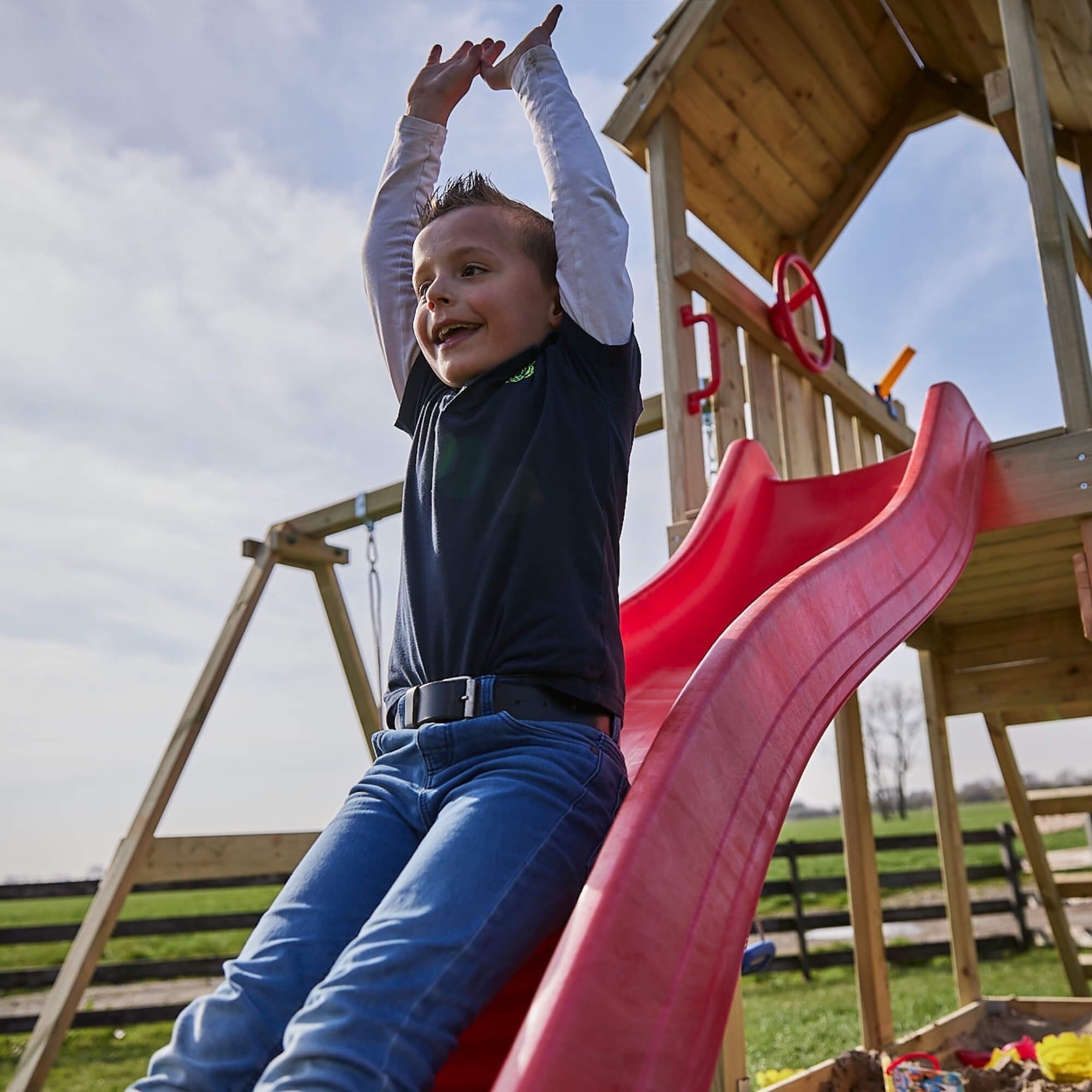 Wickey Rutsche Flow – 220 cm Rutsche mit Wasseranschluss für abenteuerlustige Kinder, (Kompakte Kinderrutsche mit viel Spaß - Maximales Benutzergewicht 50 kg, E – Bild 4 von 5