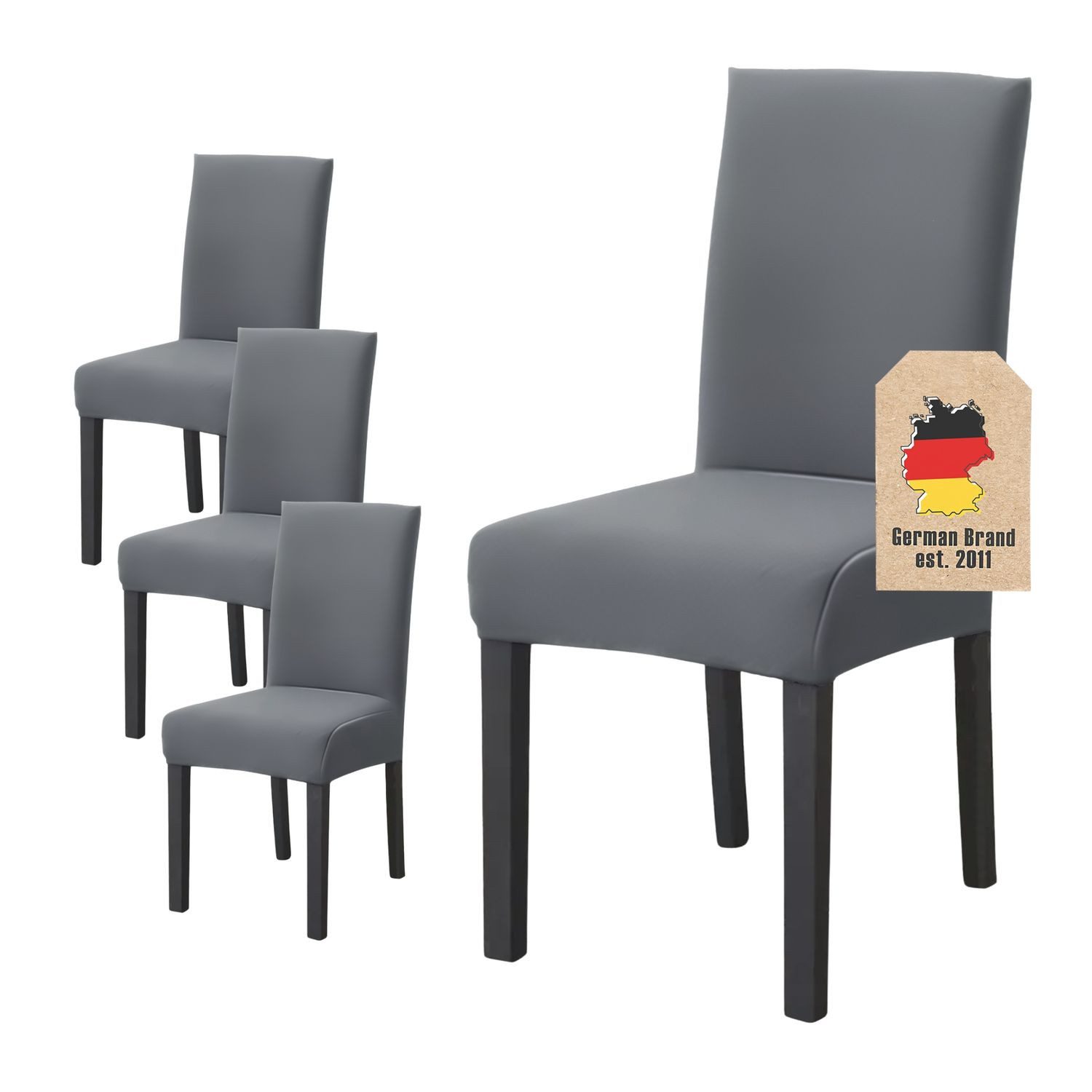 Intirilife Stuhlhusse, Stuhlbezug 38 - 45 cm Sitzfläche und 45 - 65 cm Lehnenhöhe