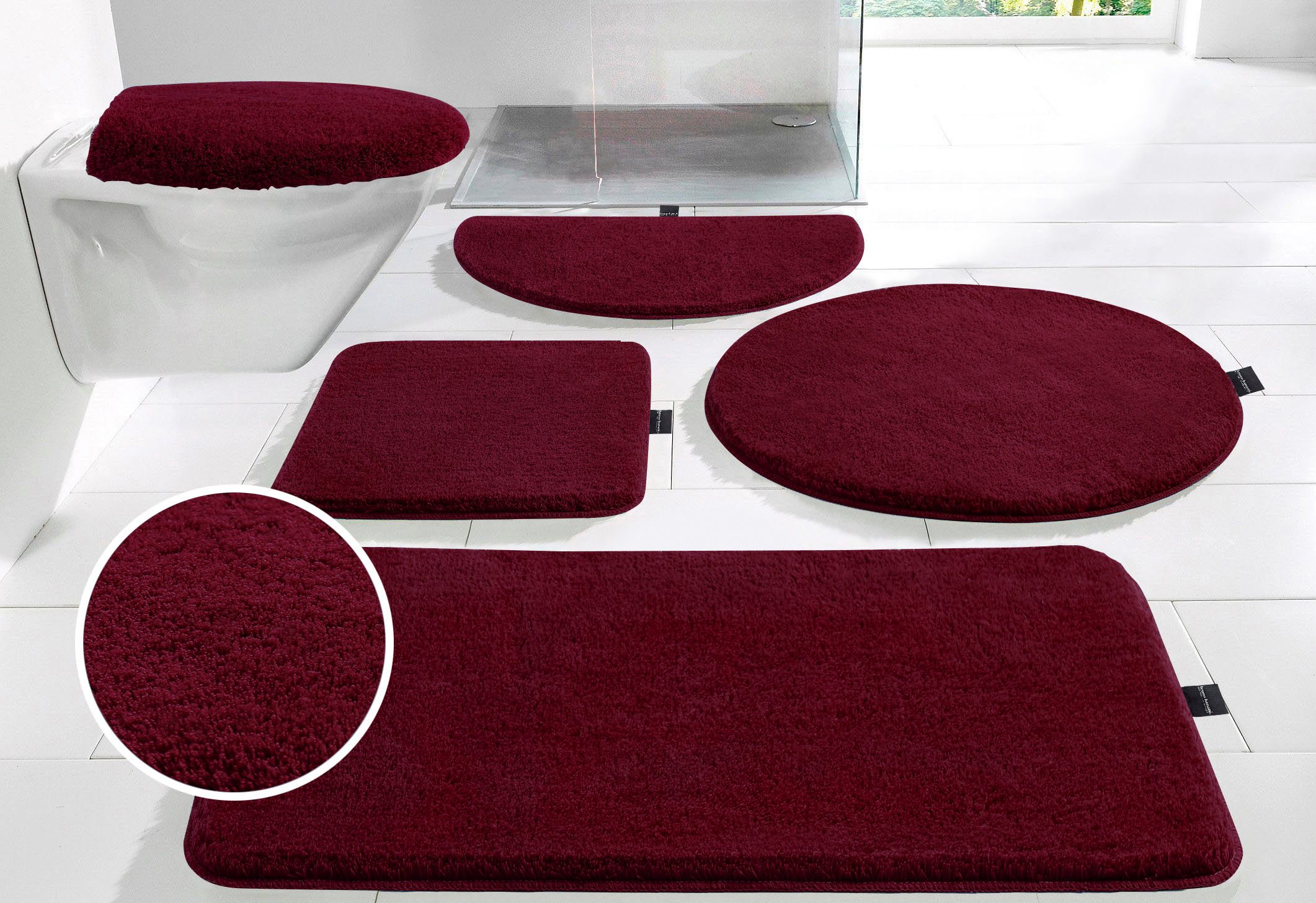 Badematte Lana, Badvorleger, Badezimmer Teppich