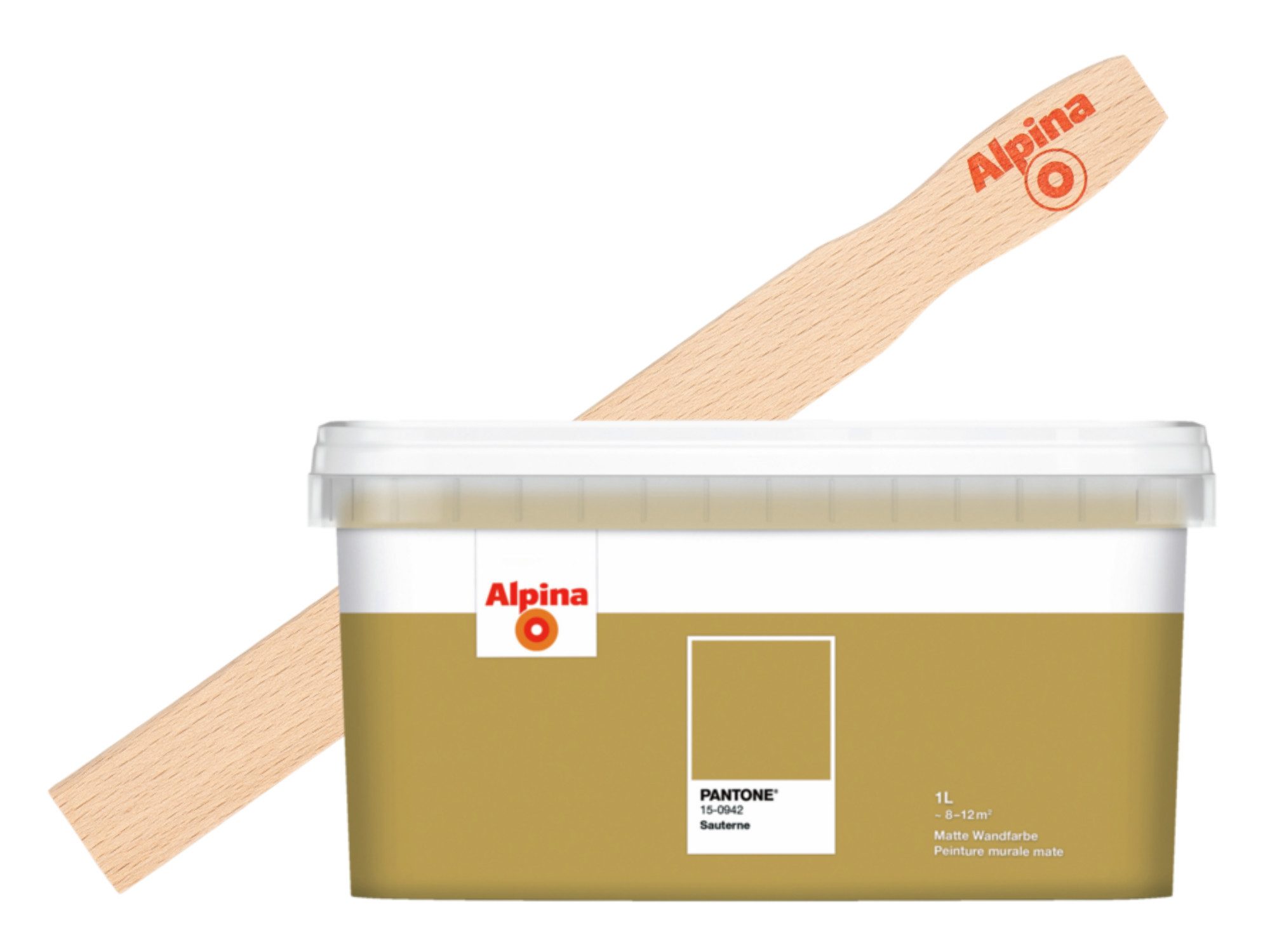 Alpina Wandfarbe Alpina PANTONE® 1L + Rührholz