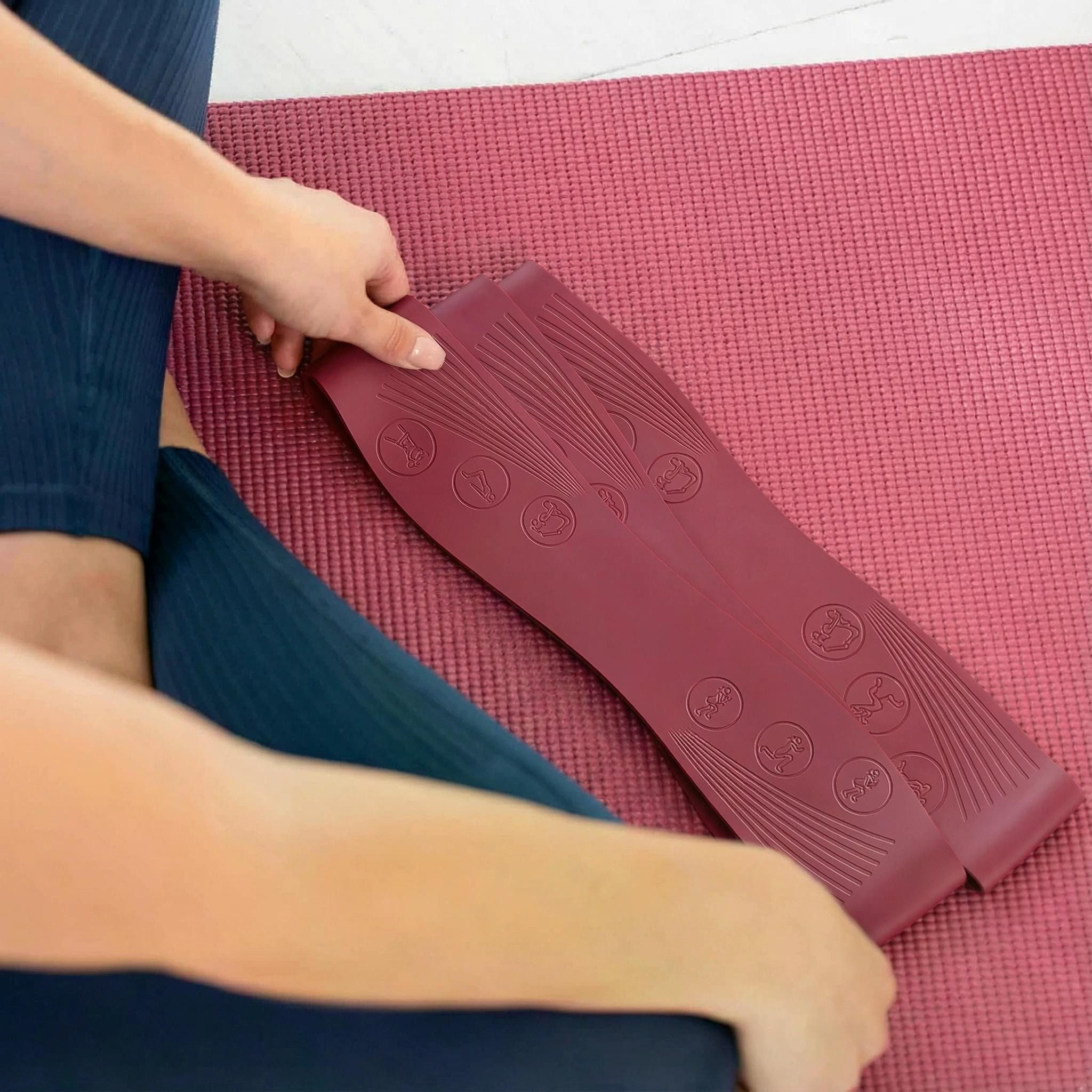 NEOLYMP Trainingsband Pilates Fitnessbänder - Resistance Bands 3er Set – 9/14/18 kg, 3 Widerstandsstufen Silikon Gymnastikband rutschfest für Pilates, Yoga