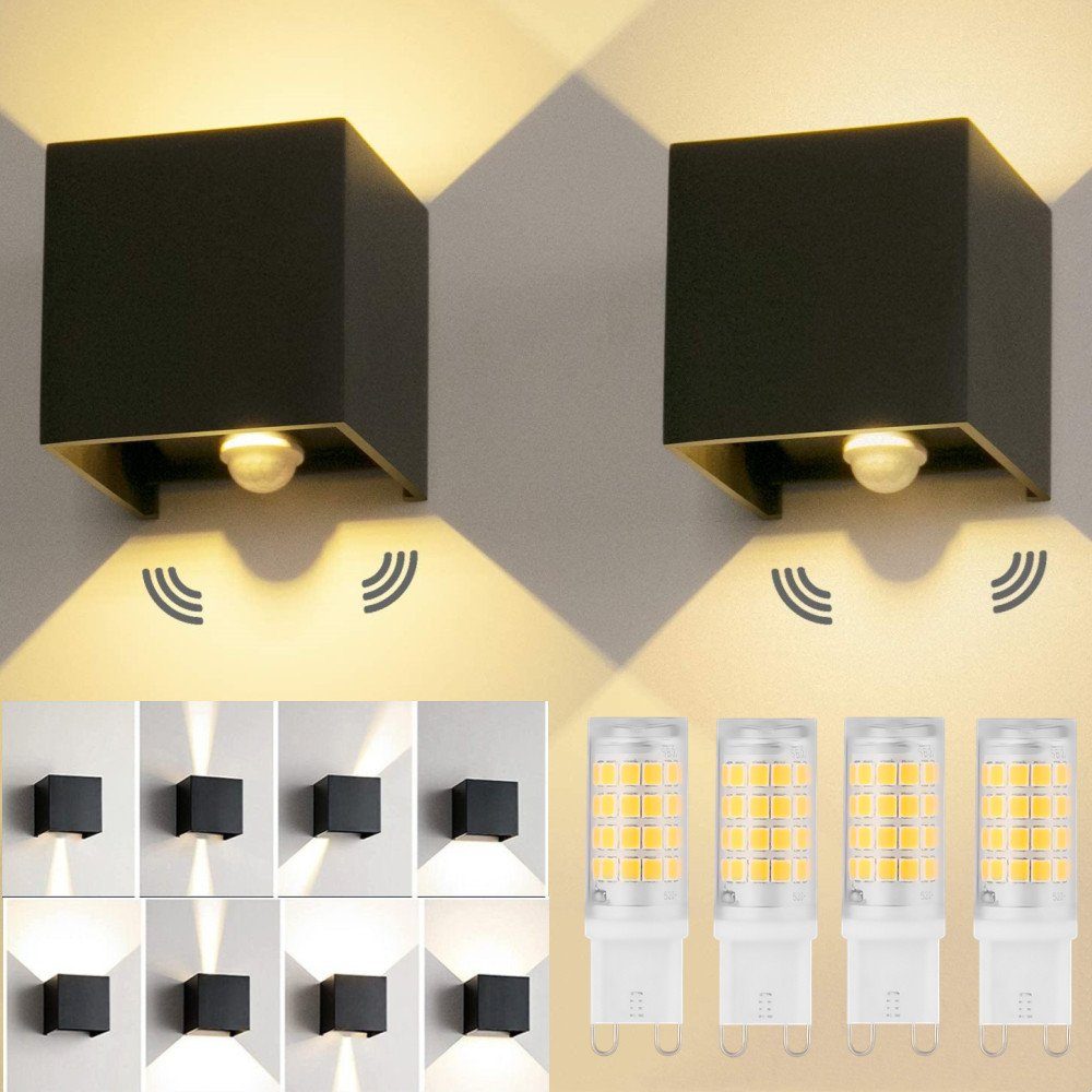 WILGOON Wandleuchte 2 Stücke Wandlampe mit günstig online kaufen
