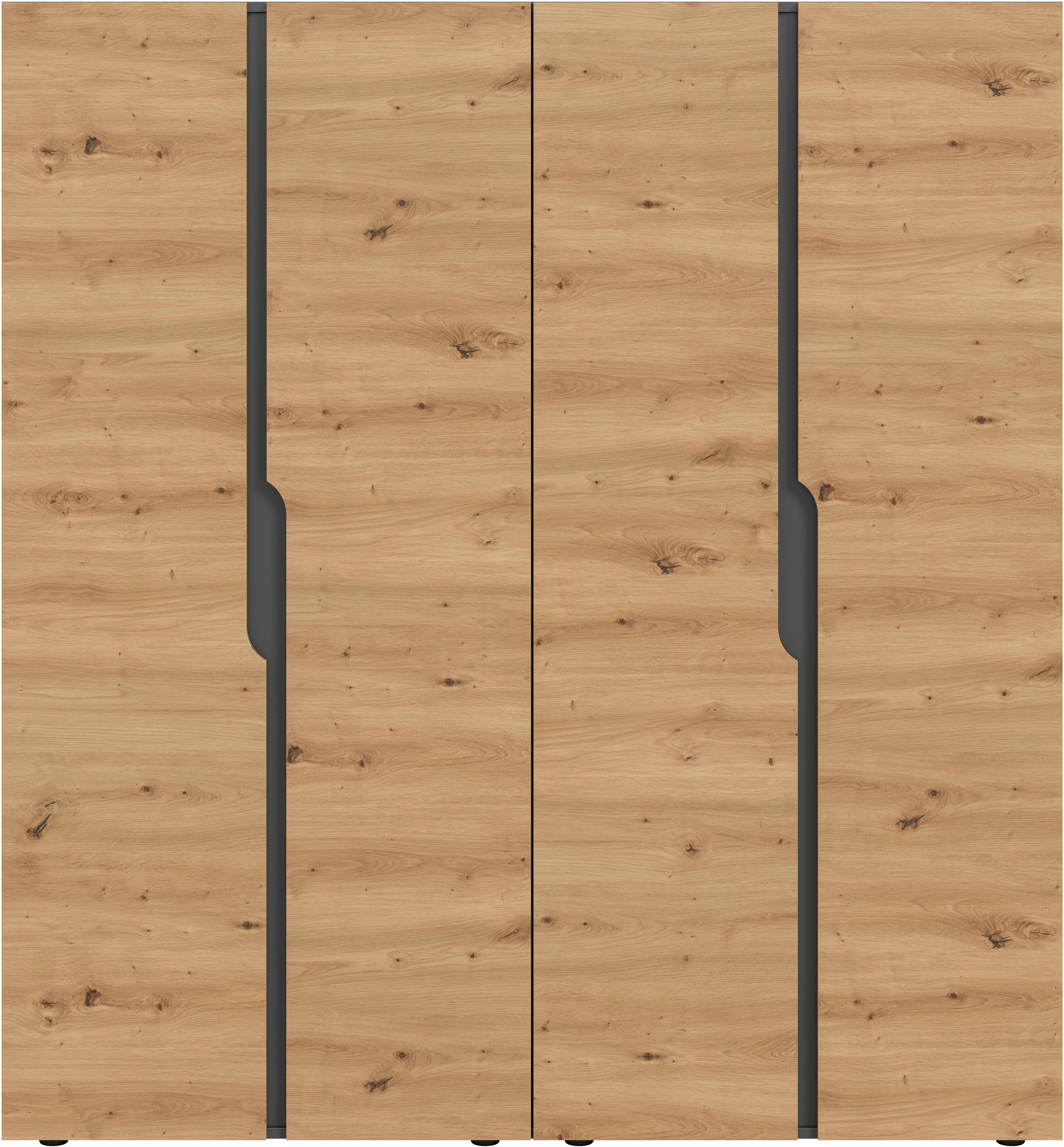 Home affaire Kleiderschrank BJÖRNEBORG, Schlafzimmerschrank, Garderobe, Schrank (inklusive Wechselblende in anthrazit und Artisan Eiche Nachbildung) 2 Schränke, – Bild 4 von 5