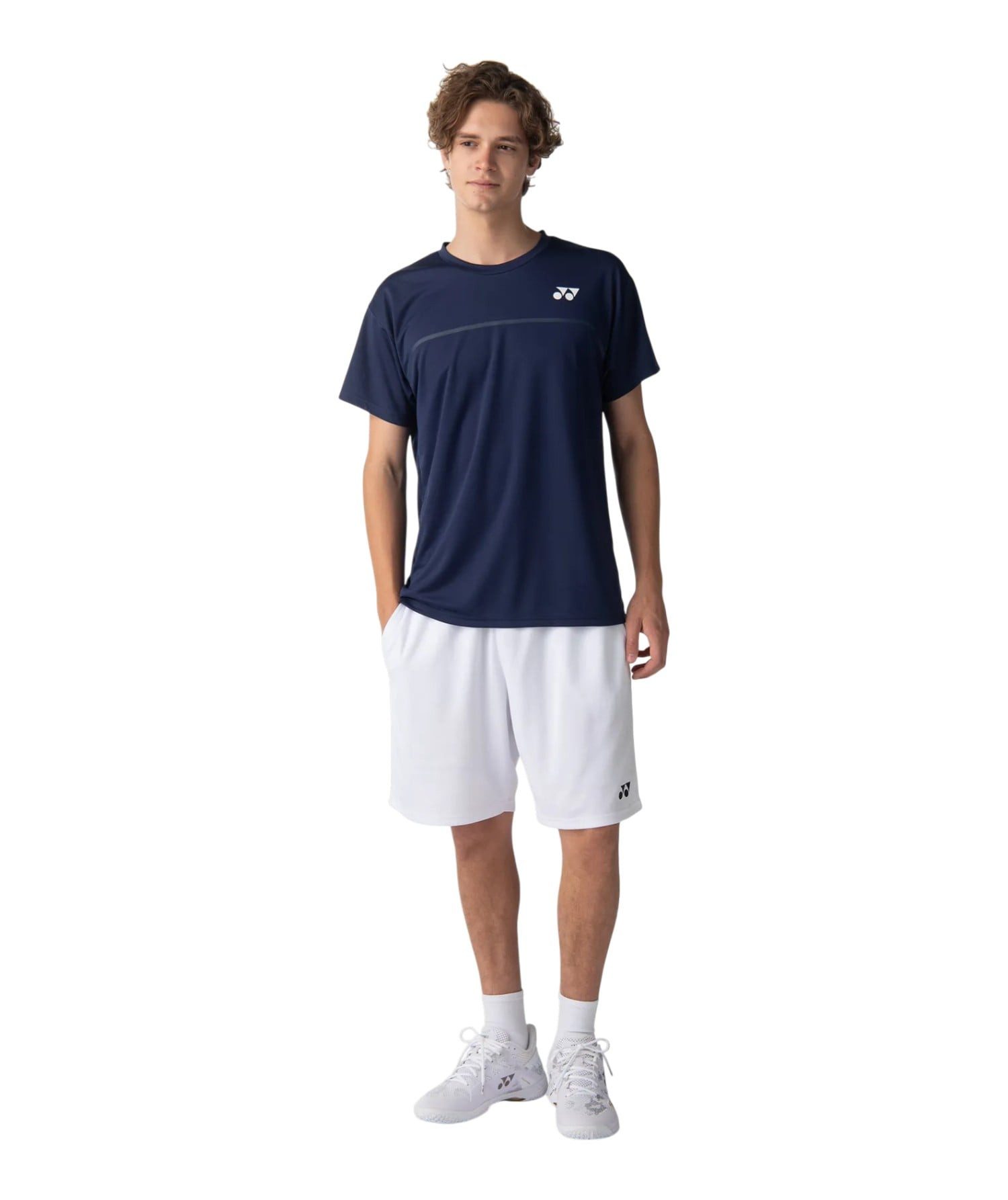Yonex T-Shirt Crew Neck Practice 10728 (100% Polyester) 2026 navyblau Herren