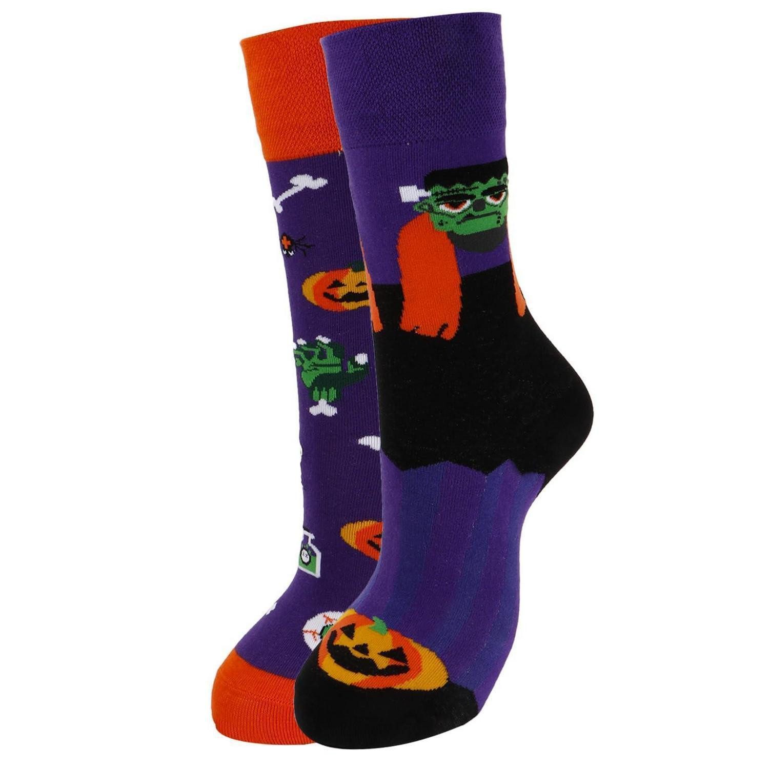 LuxusKollektion Socken Socken Lustige Motive Kürbis Herren Damen