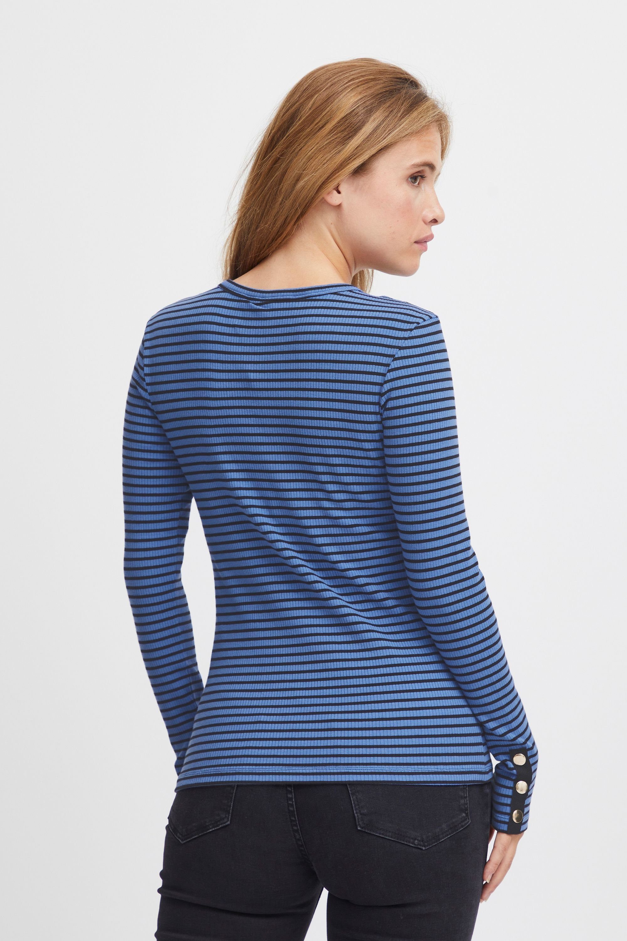 Pulz Jeans PZHAVANA Dazzling 50207348 Sl (201964) Blue Stripe Longsleeve Long Tshirt 