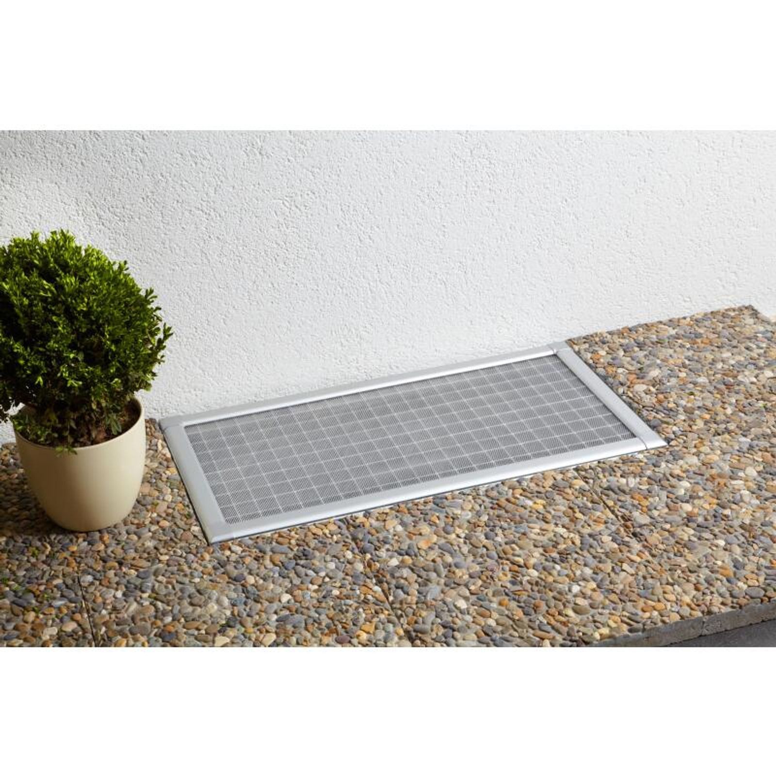 BURI Fliegengitter-Gewebe Kellerschachtabdeckung max. 115x60cm zuschneidbar Deckel Schutzgitter