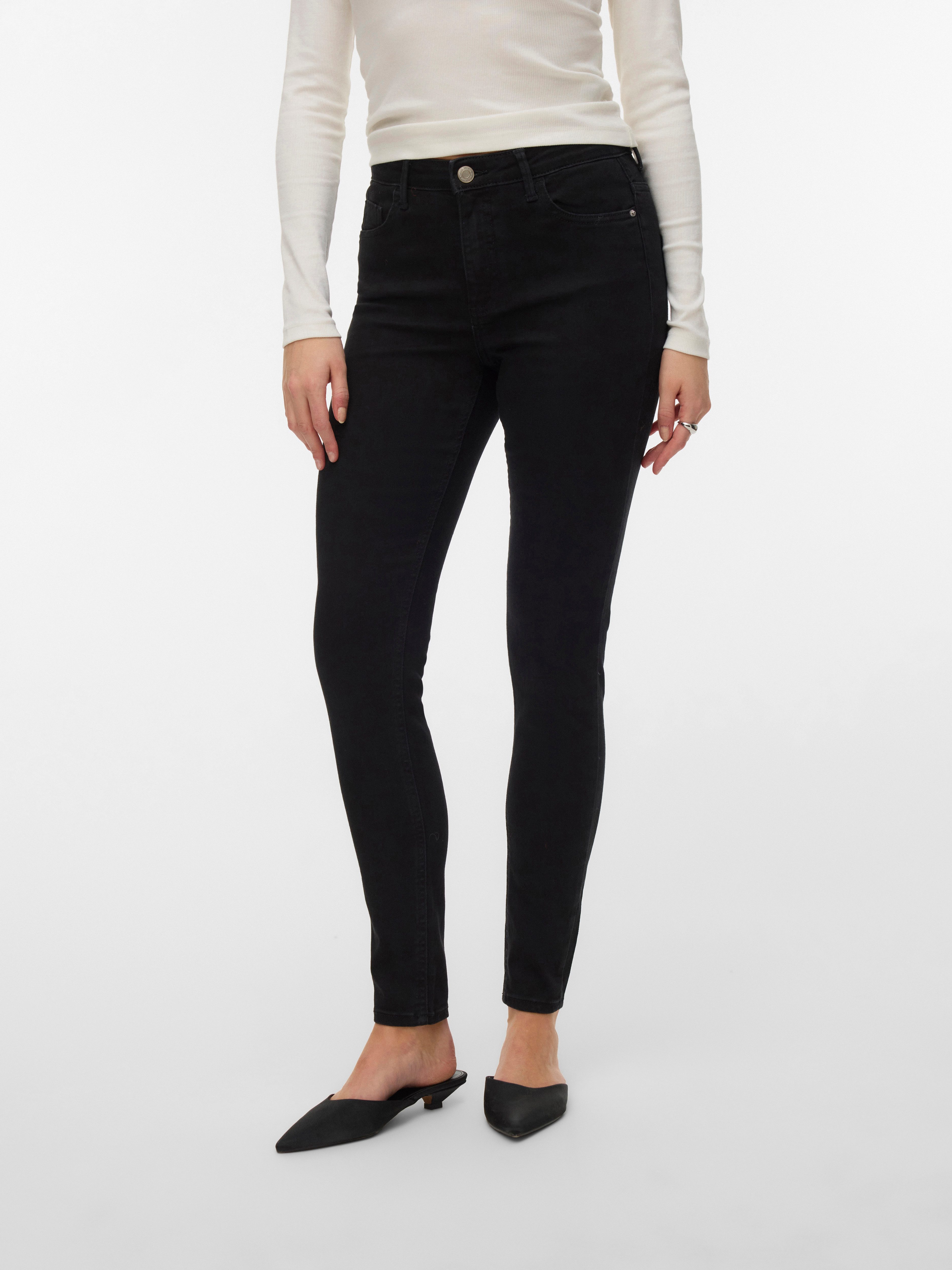 Vero Moda Skinny-fit-Jeans VMPOLLY MR SKINNY JEANS RA135 NOOS Baumwollmisch günstig online kaufen