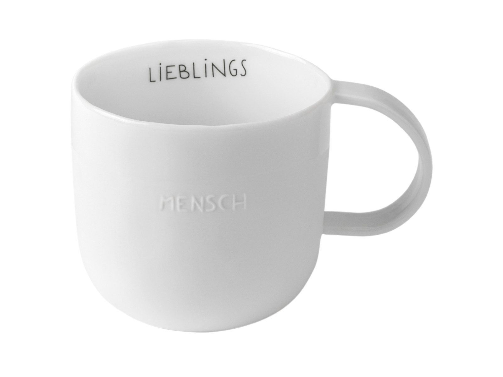 räder design stories Tasse Guten Morgen Tasse Lieblingsmensch weiß 0,3l, Porzellan
