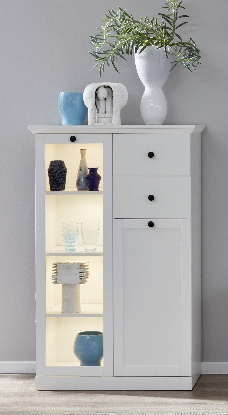 trendteam Vitrine Vitrine Baxter, Landhausstil, weiß