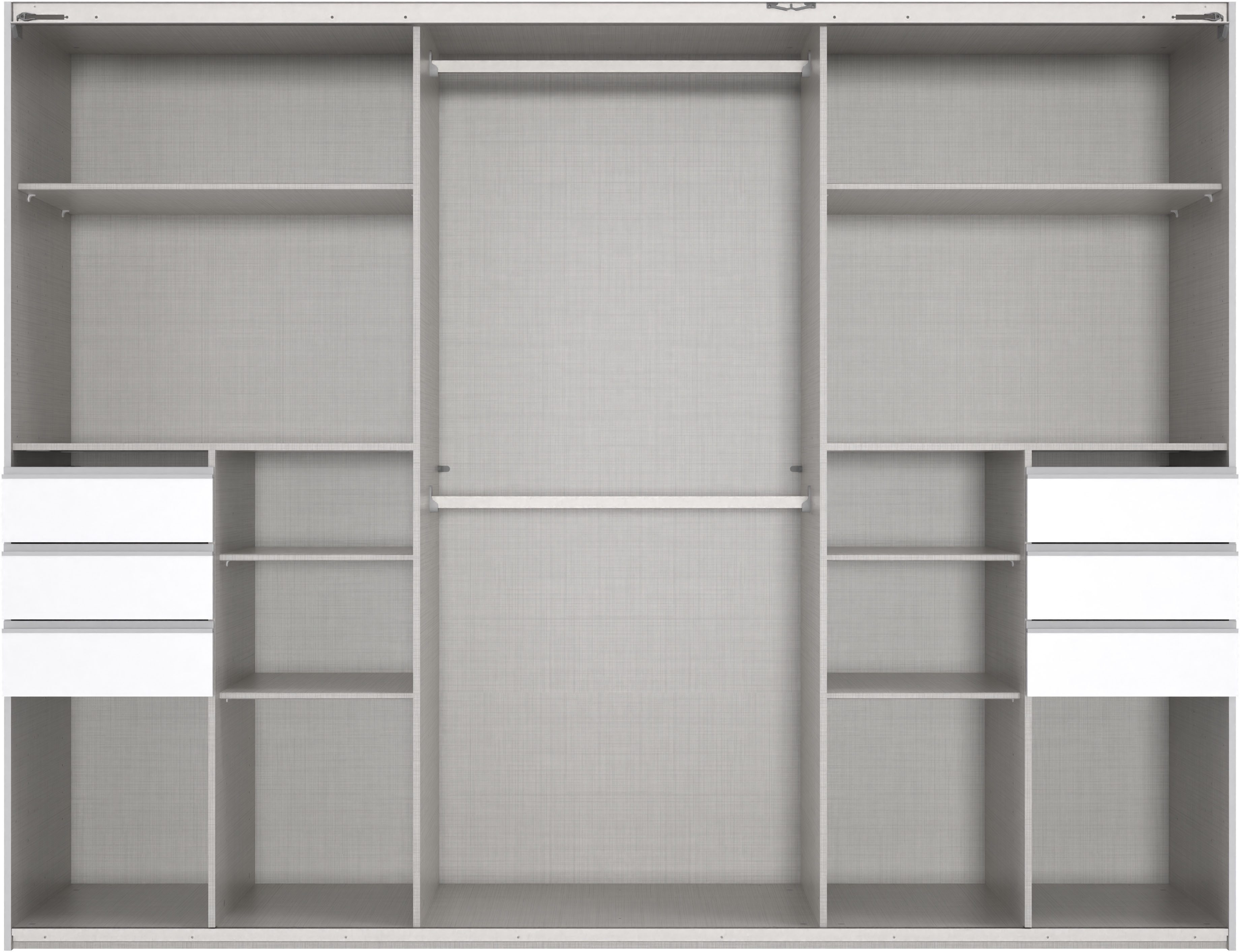 Wimex Schwebetürenschrank Saigon, Kleiderschrank mit Schiebetür mit Glaselementen, 3 Türen, 270cm breit – Bild 3 von 5