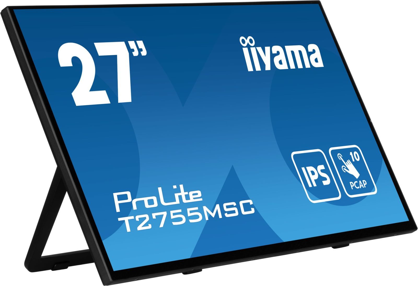 Iiyama ProLite T2755MSC-B1 - LED - Full HD (1080p) - 68.6 cm (27) TFT-Monitor (1920 x 1080 px, Full HD, 5 ms Reaktionszeit, 60 Hz, IPS, Touchscreen, Lautsprecher, HDCP, Kopfhörerbuchse)