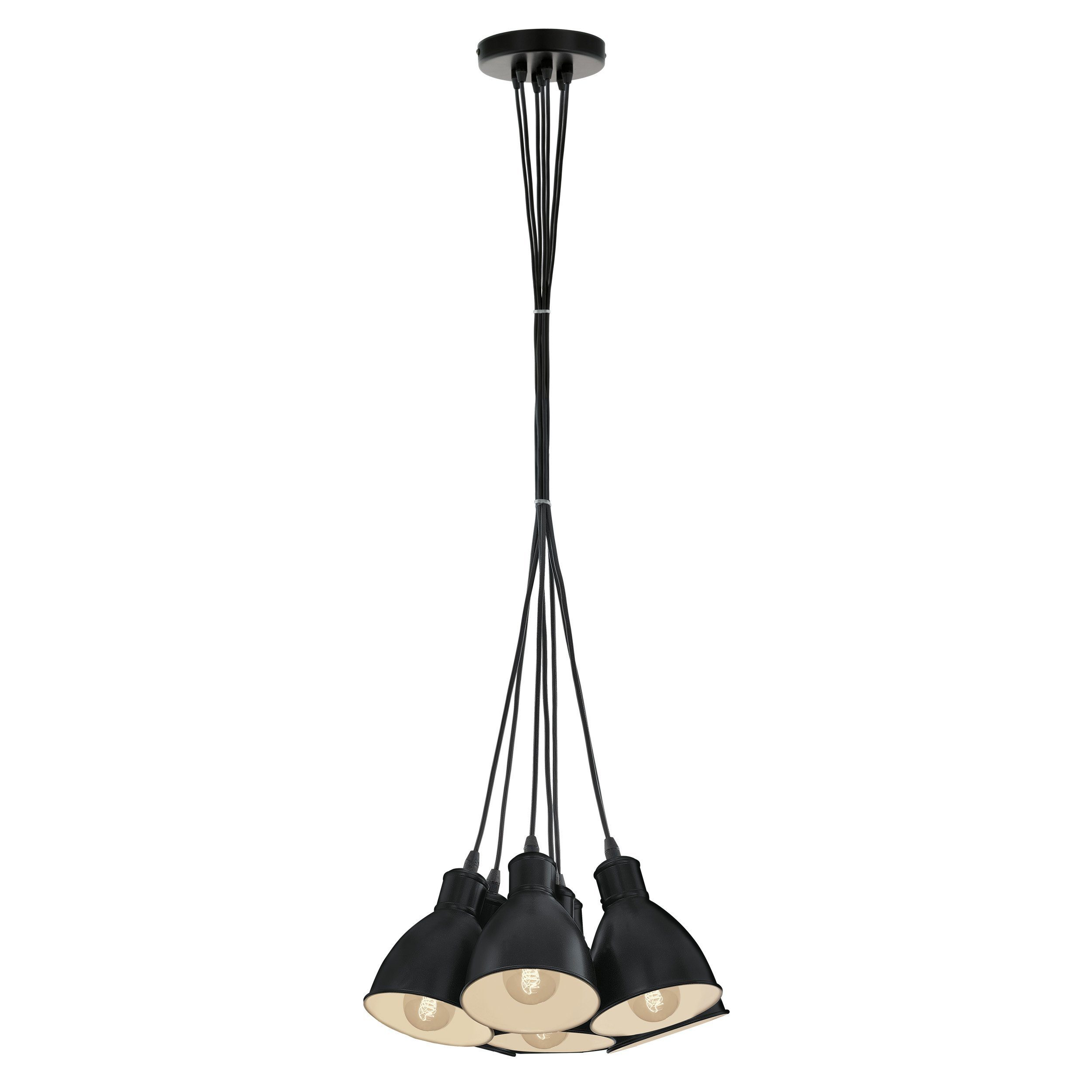 EGLO LED-Hängeleuchte Priddy, Leuchtmittel exklusive, Pendelleuchte, Hängeleuchte, industrial Design, Retro Hängelampe, E27