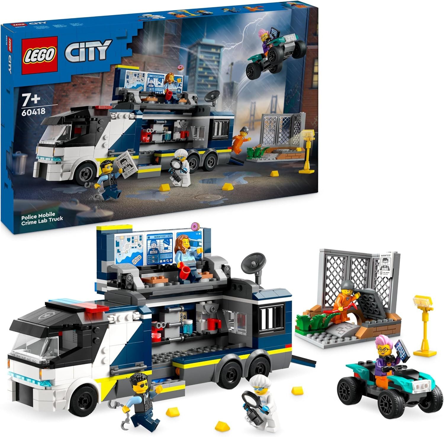 LEGO® City - Polizeitruck mit Labor LKW (60418) Konstruktions-Spielset, (60418, 674 St., LEGO City)
