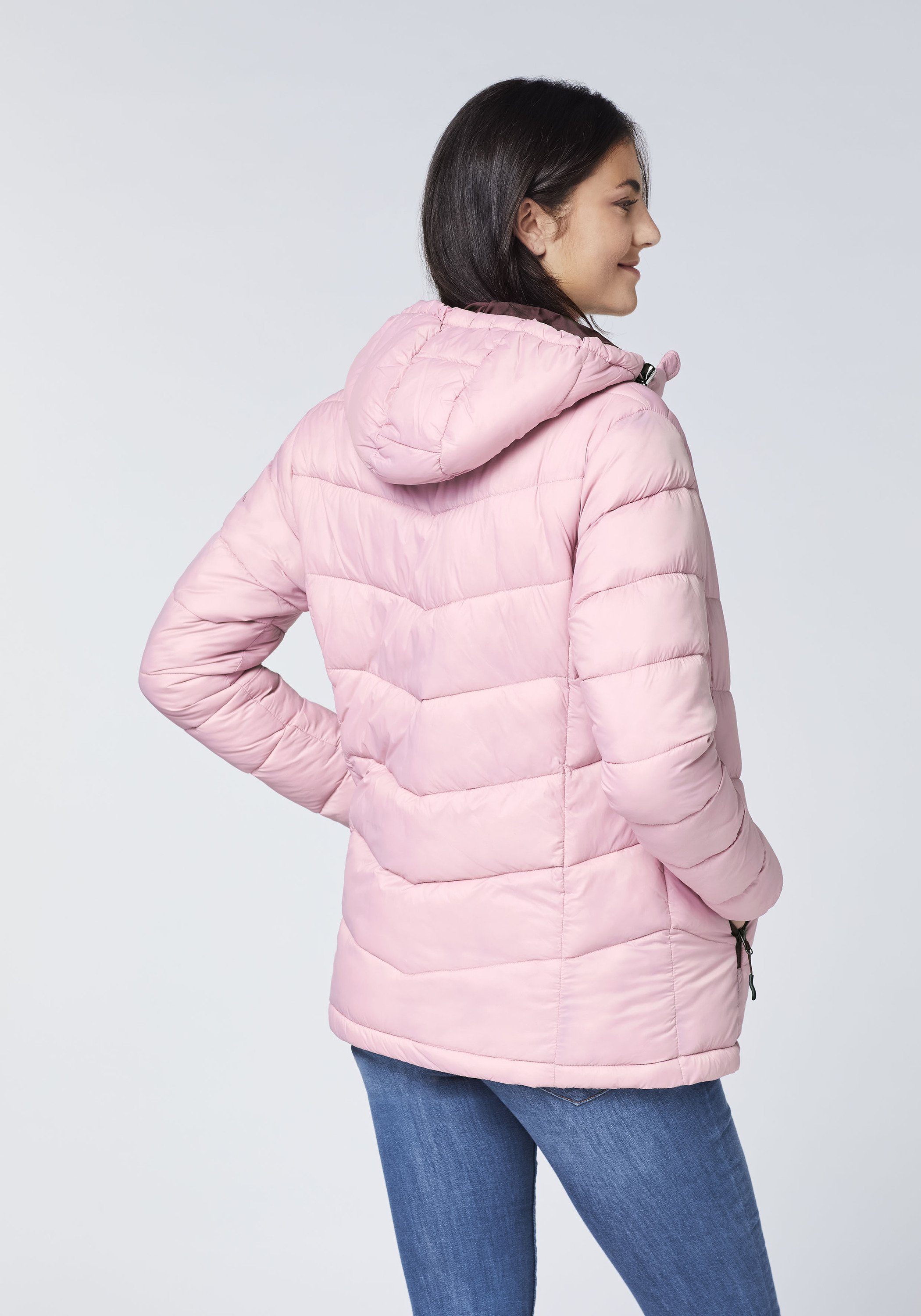 Steppjacke 14-2305 Puffer-Optik Pink in gesteppter Nectar Oklahoma Jeans