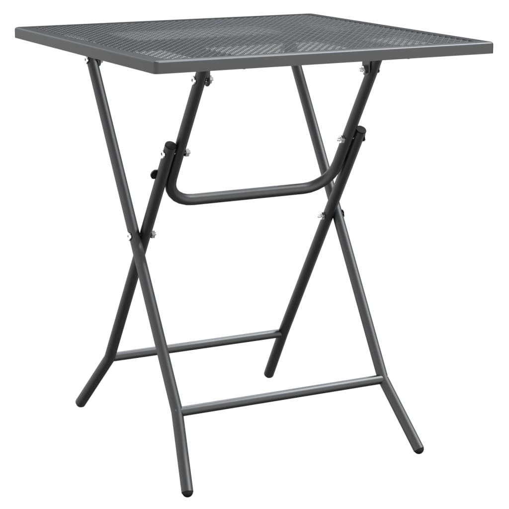 vidaXL Gartentisch Gartentisch 60x60x72 cm Streckmetall Anthrazit (1-St)