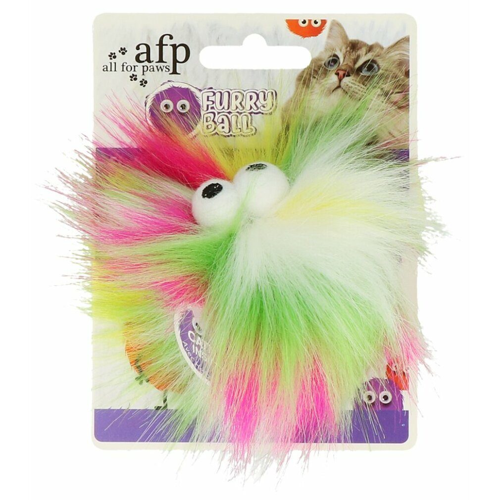 Tierkuscheltier AFP Furry Fluffy Ball Yellow