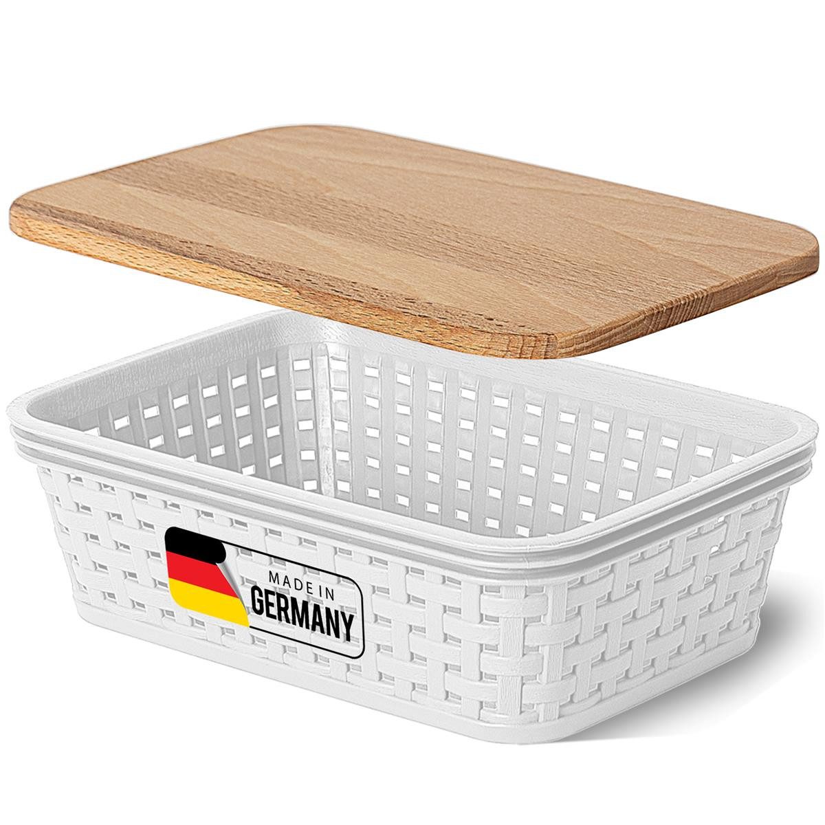 Novaliv Aufbewahrungsbox - (1 St), 1x Aufbewahrungsbox, 1x Holzdeckel