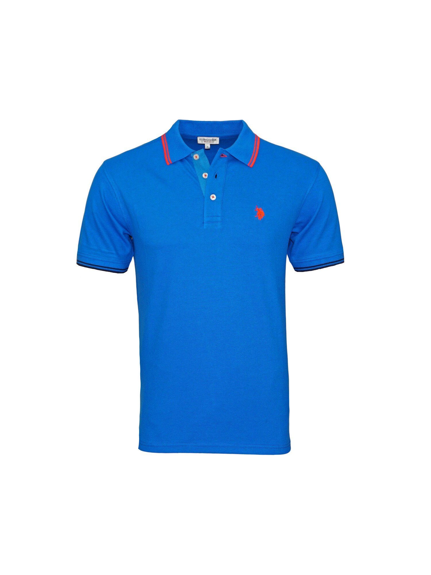U.S. Polo Shirt Poloshirt Polohemd blau Poloshirt (1-tlg) BARNEY Assn Shirt