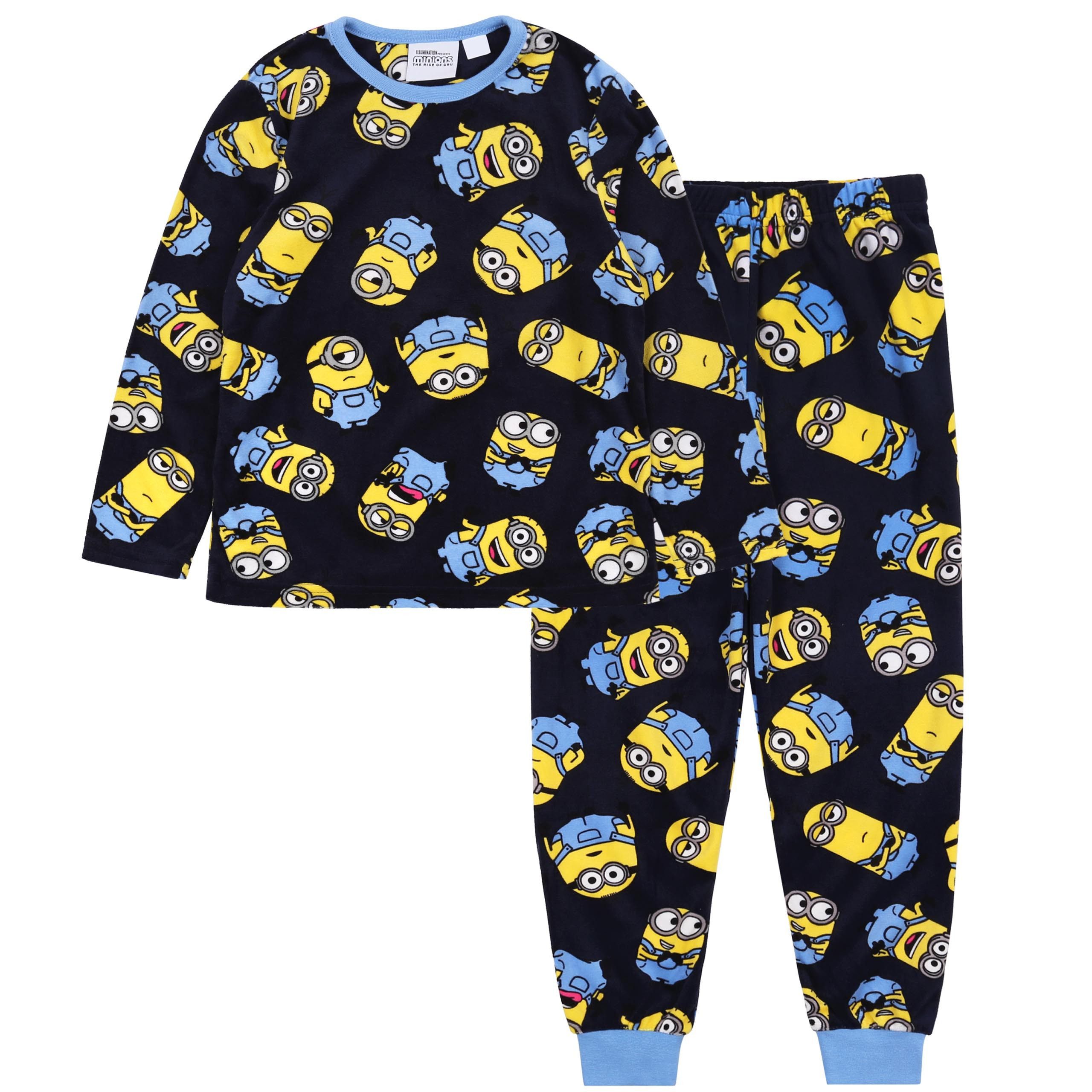 Sarcia.eu Pyjama Die Minions Pyjama für Jungen, langärmelig, dunkelblau 3-4 Jahre