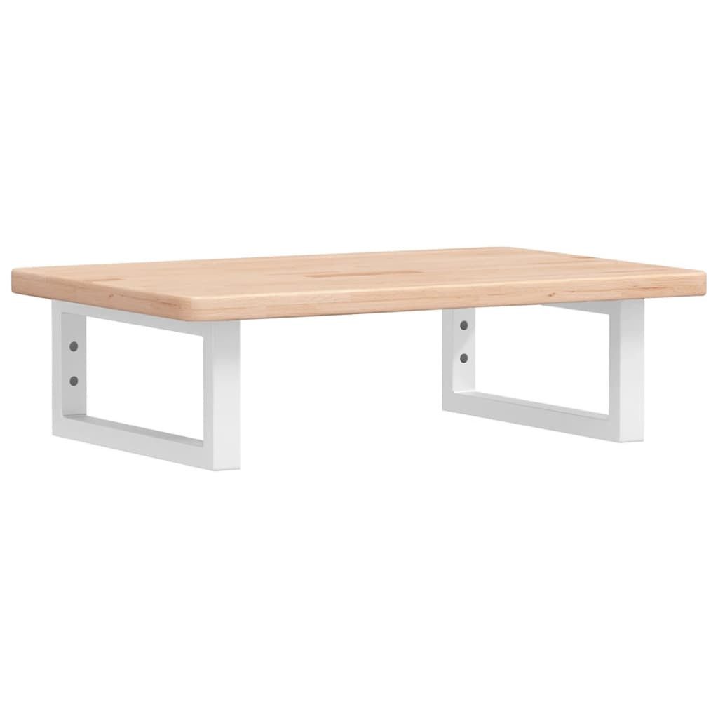 vidaXL Badezimmerspiegelschrank Waschtischplatte mit Halterung Stahl und Massivholz Eiche (1-St)