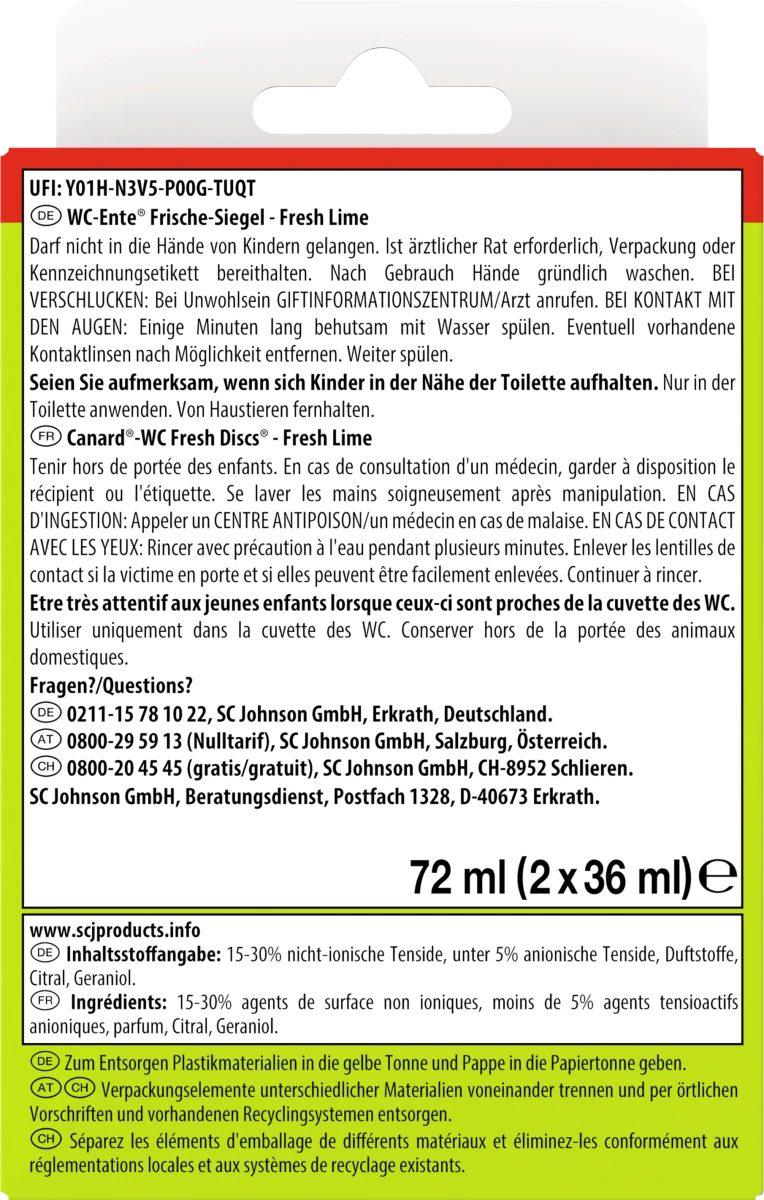 WC Ente Frische-Siegel Nachfüller, körbchenloser WC-Reiniger Gel WC-Steine WC-Reiniger, 12