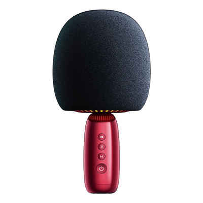 JOYROOM Mikrofon 14W kabelloses Karaoke-Mikrofon mit Bluetooth 2500mAh Lautsprecher Rot