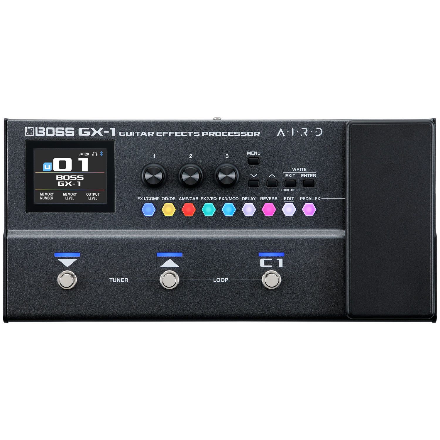 Boss by Roland E-Gitarre Boss Effektgerät GX-1 Multieffekt-Pedal für Gitarre, Effektgerät, E-Gitarre, Effektgerät, Kompaktes Multieffekt-Pedal für E-Gitarre