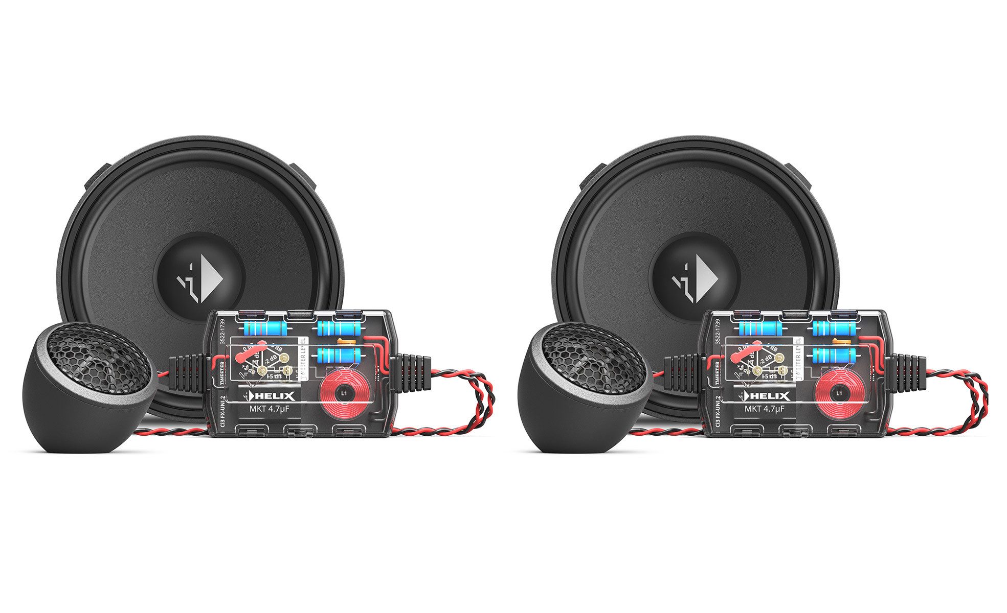 Helix Compose Ci3 K100.2FM-S3 MK2, 100 mm 2-Wege Performance Speaker Kit Auto-Lautsprecher (80 W)