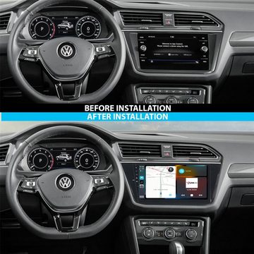 TAFFIO Für Volkswagen Tiguan 10" Touchscreen Android Autoradio GPS CarPlay Einbau-Navigationsgerät
