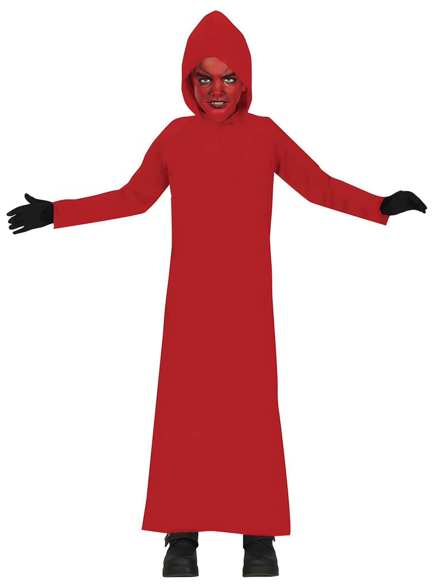 Metamorph Teufel-Kostüm Devils Creep Teufelskostüm für Kinder, Furchterregende Teufelskutte mit Gruselmaske für kleine Dämonen