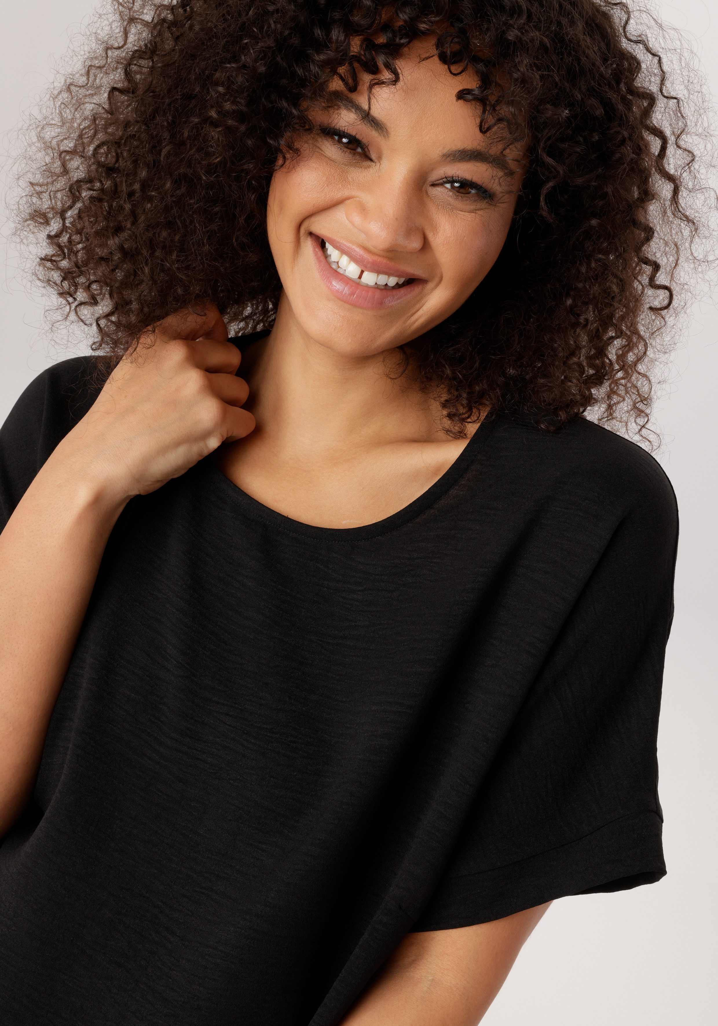 Aniston PLUS Schlupfbluse in weicher Pique-Qualität - NEUE KOLLEKTION